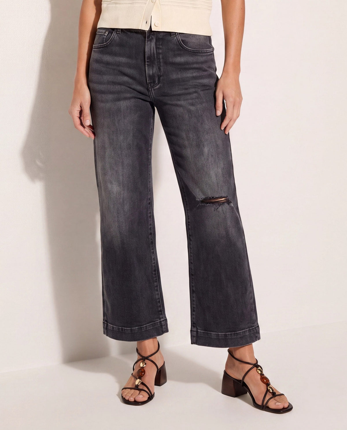 Dark Shore $|& SEAS Gigi High Rise Boyfriend Ankle Jean - SOF Front