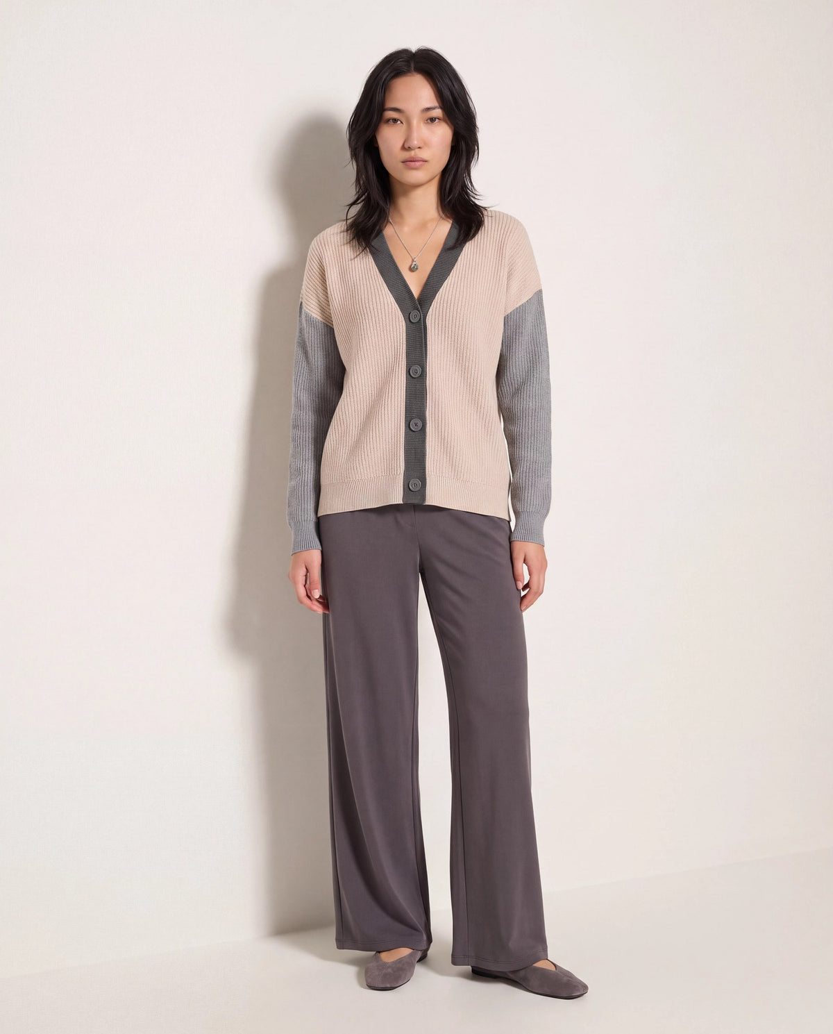 Cinder $|& SEAS Jenni High Rise Pleat Front Trouser - SOF Front