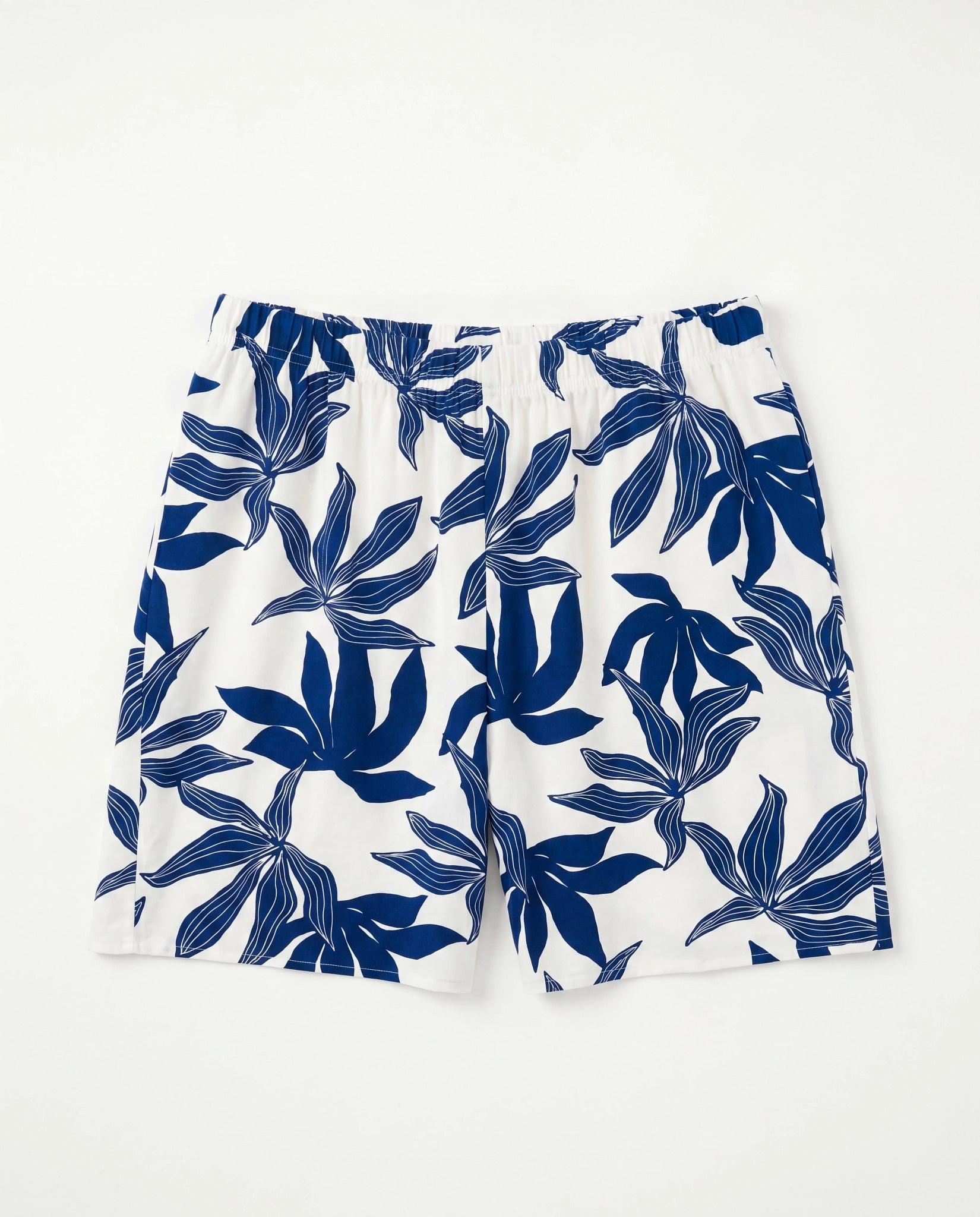 Ivory/Denim $|& Loveappella Printed Woven Shorts - Hanger Detail