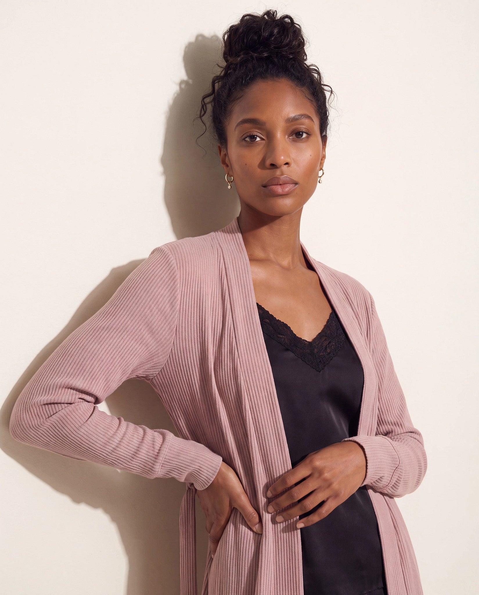 Dusty Rose $|& SEAS Nostalgia Robe - SOF Full Front