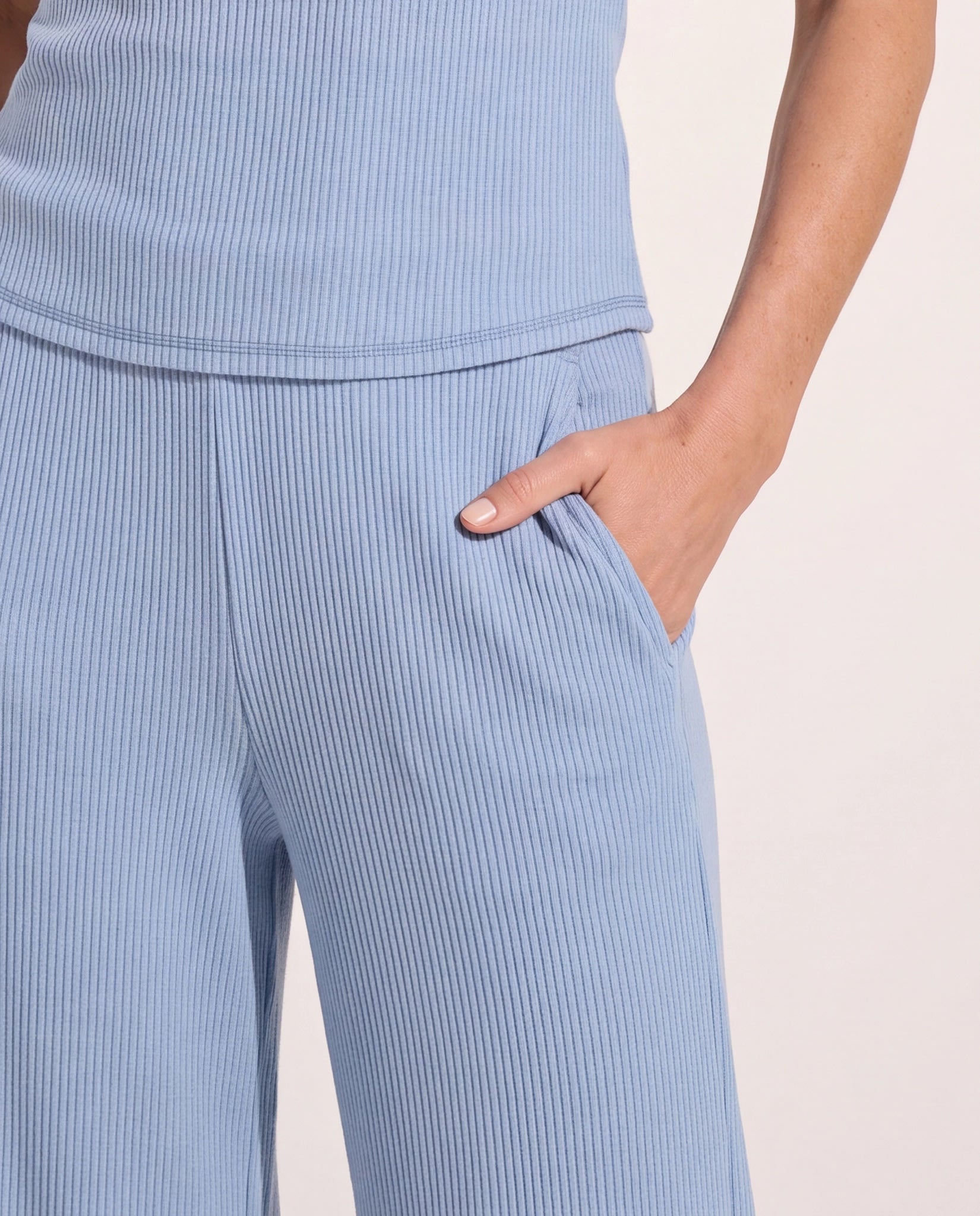 Denim Blue $|& SEAS Sleep Over Pant - SOF Full Front