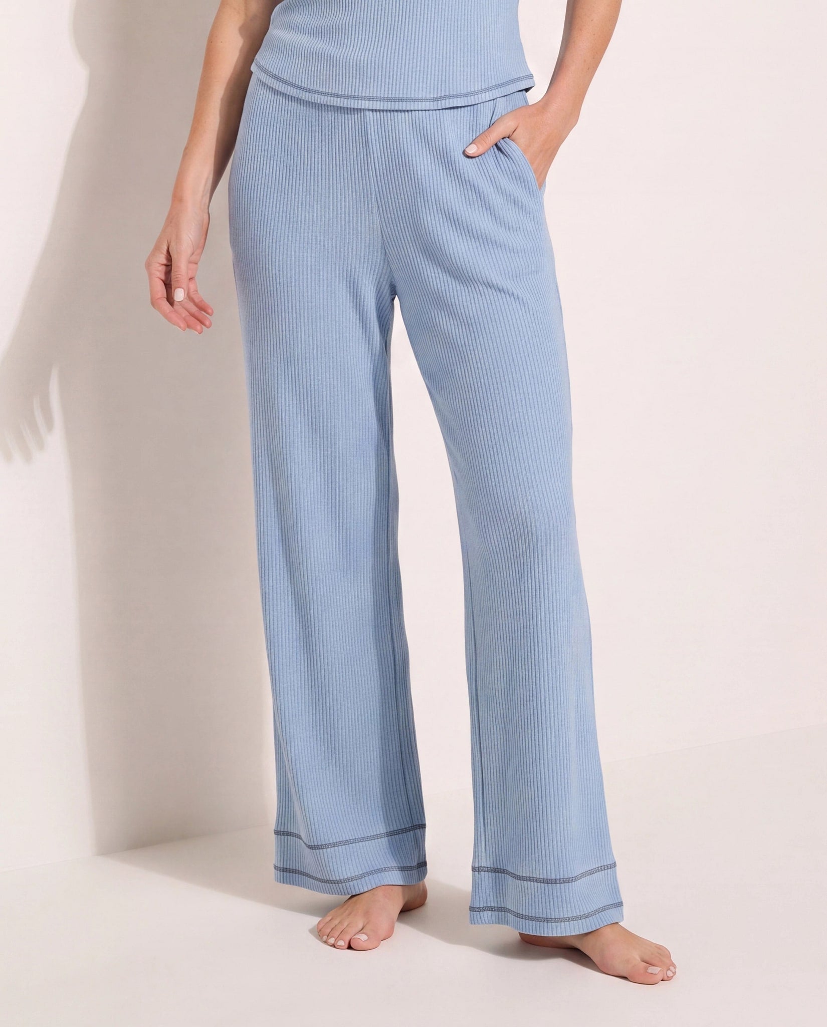 Denim Blue $|& SEAS Sleep Over Pant - SOF Front