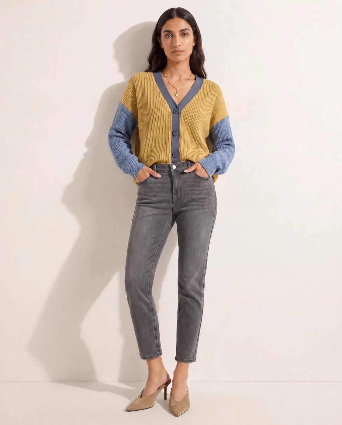 Canyon $|& SEAS Brie Colorblocked Cardigan - UGC On Fig