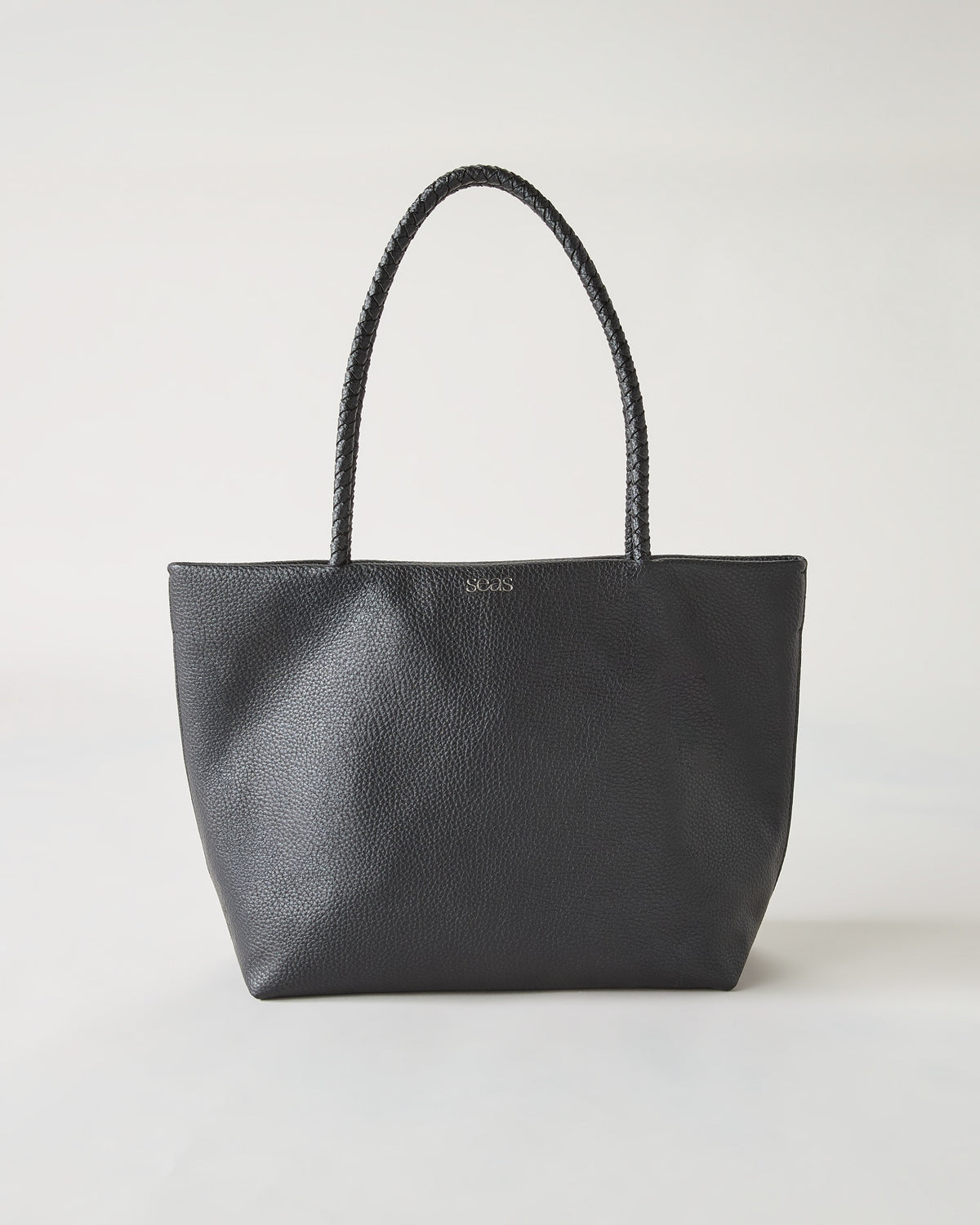 Black $|& SEAS Arden Braided Handle Tote - Hanger Detail