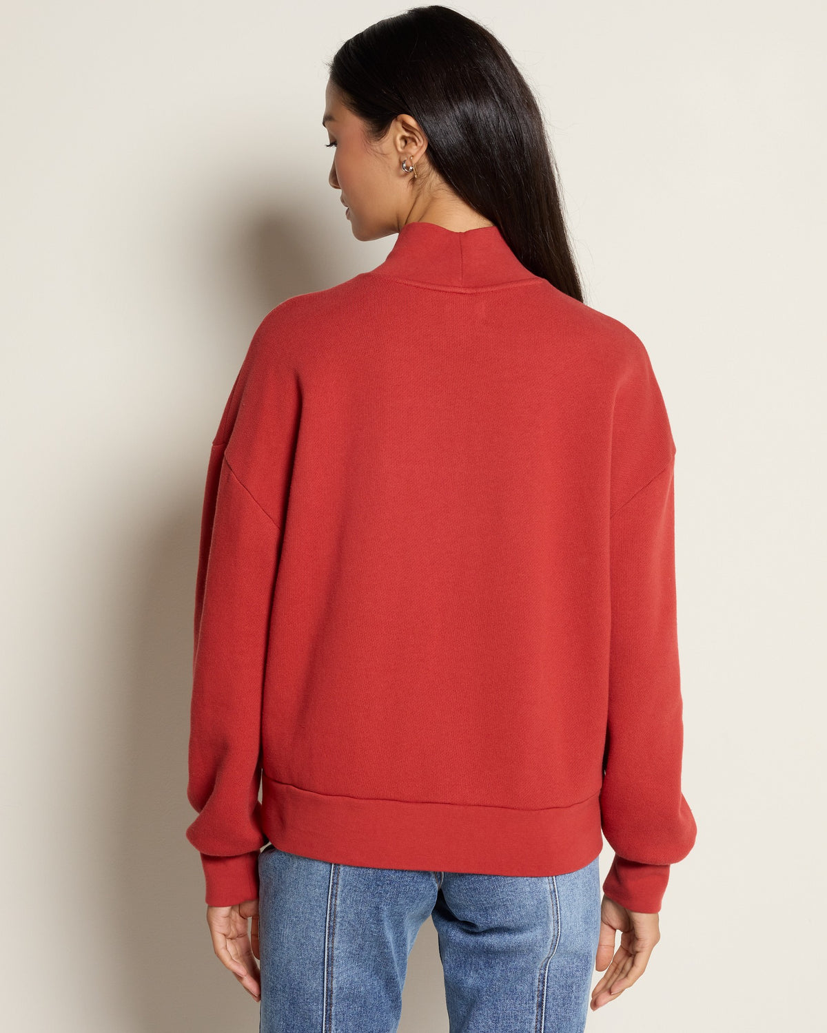 Ember $|& SEAS Becca Mock Neck Graphic Pullover - SOF Back