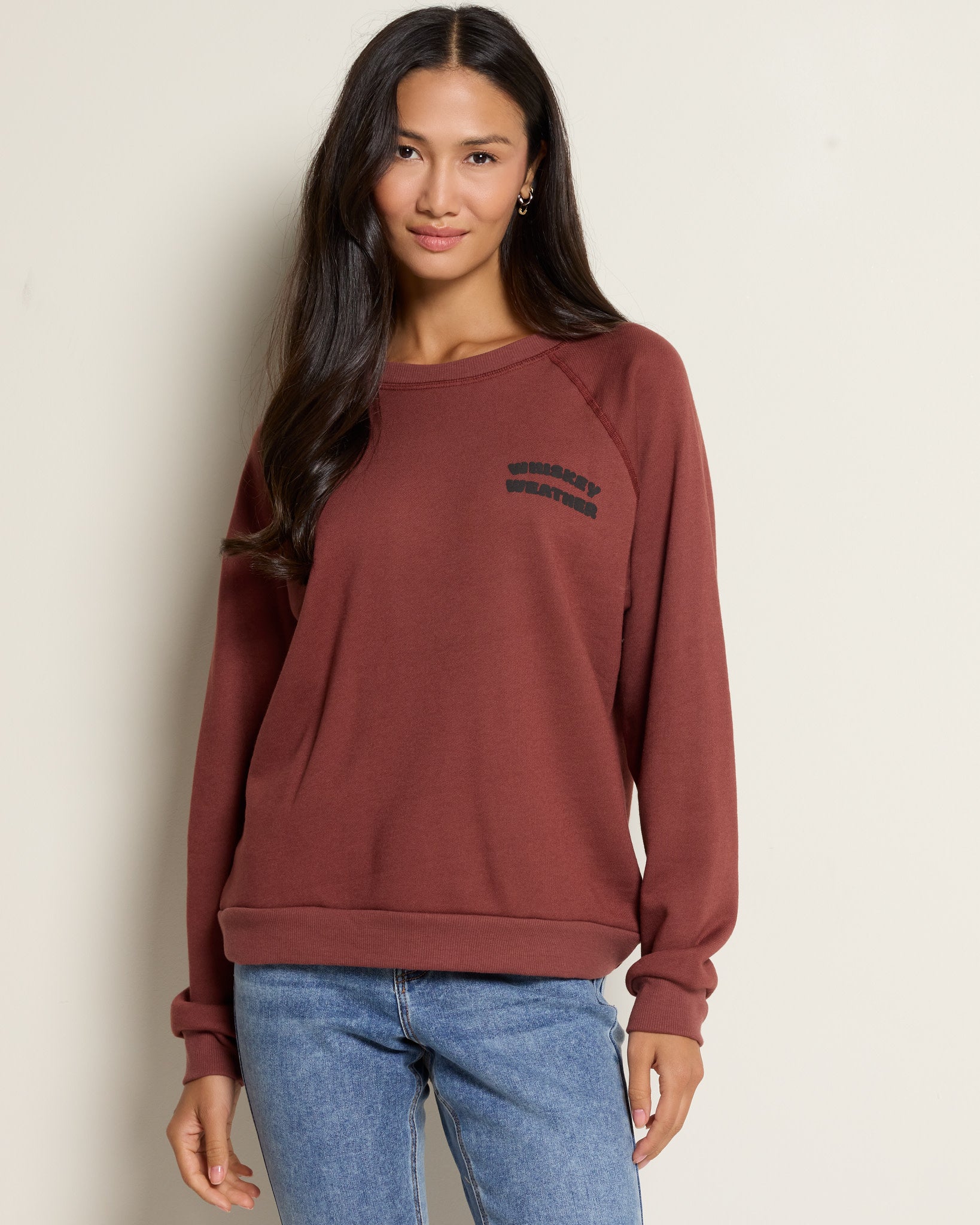 Walnut $|& SEAS Cliffs Raglan Sweatshirt - SOF Front