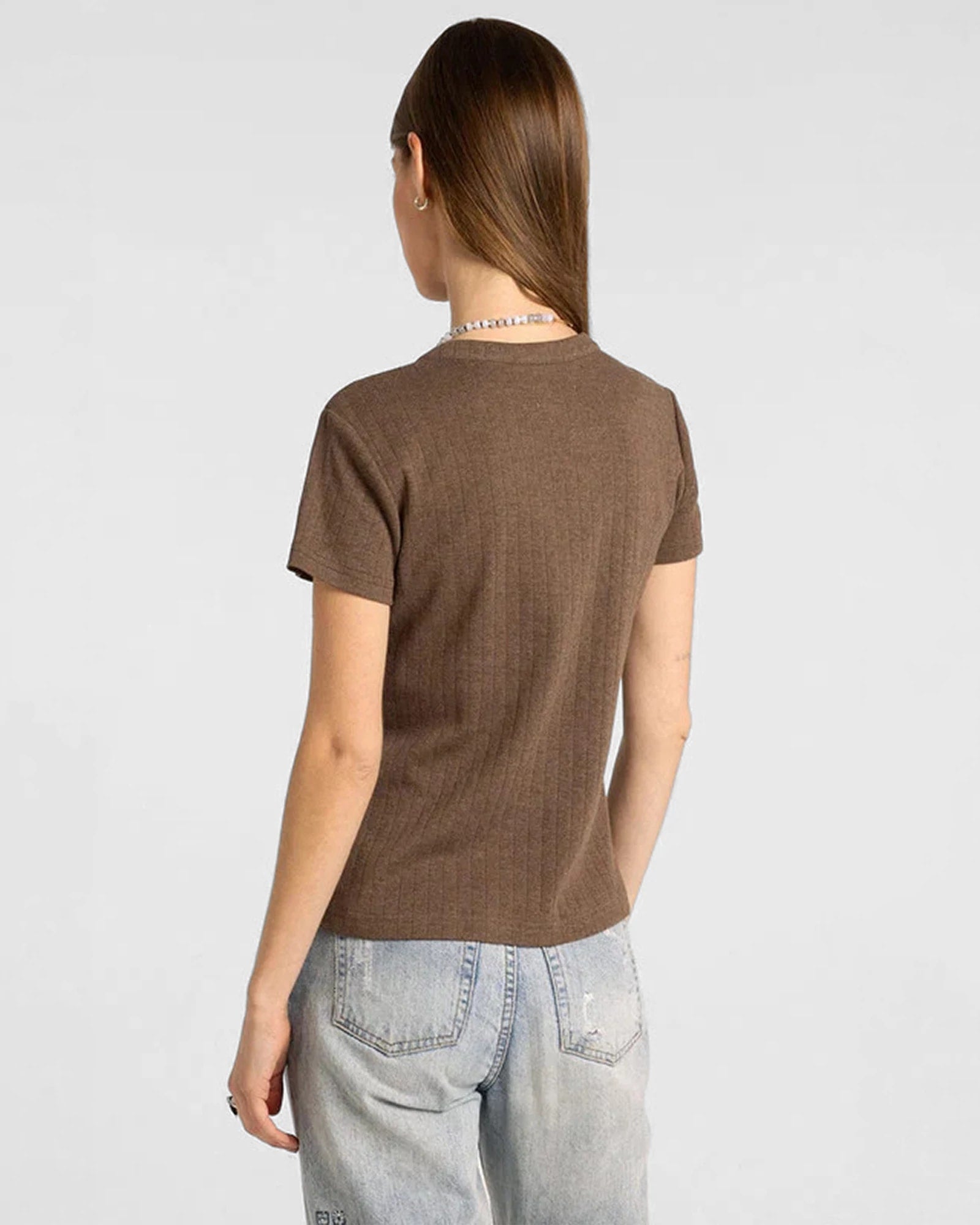 Brown Heather $|& Thread & Supply Joanna Top - Hanger Side