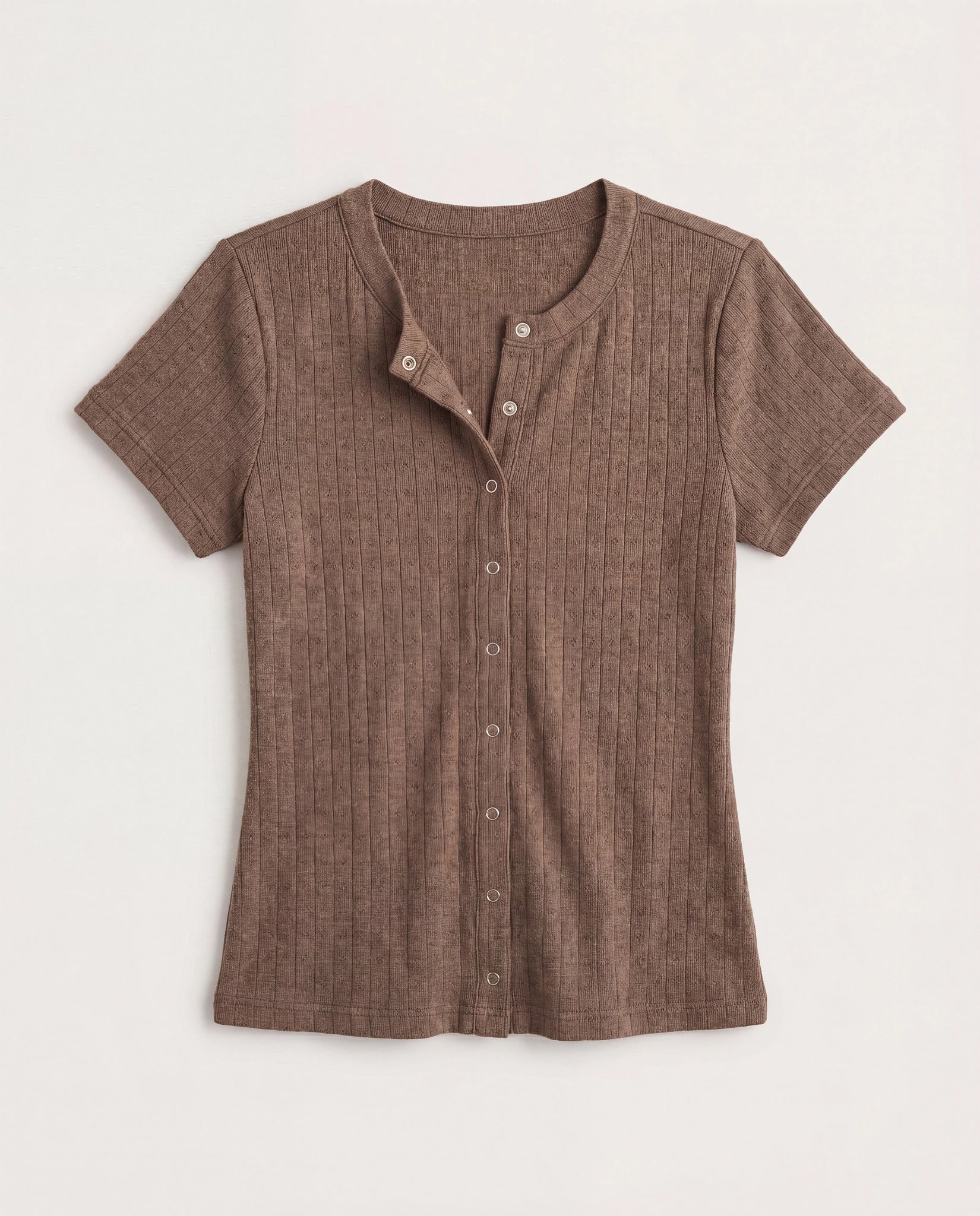 Brown Heather $|& Thread & Supply Joanna Top - Hanger Detail