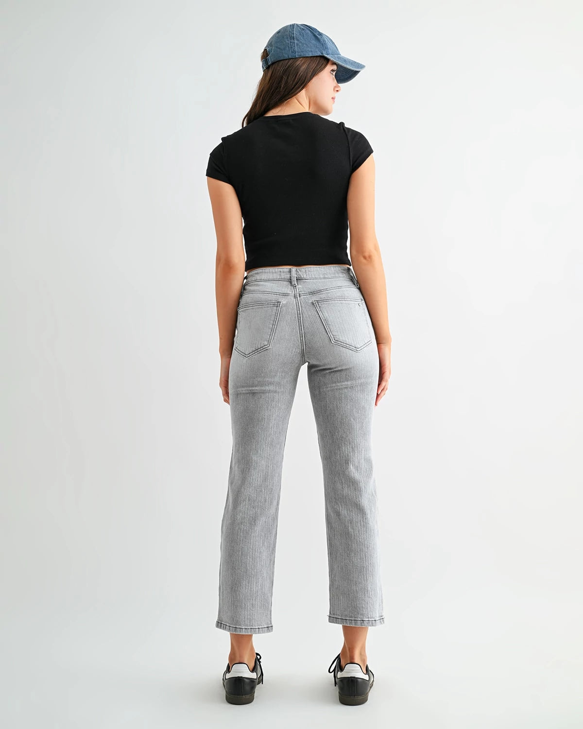 Rock Stone $|& Mica Denim Mid Rise Straight Leg with Herringbone - Hanger Side