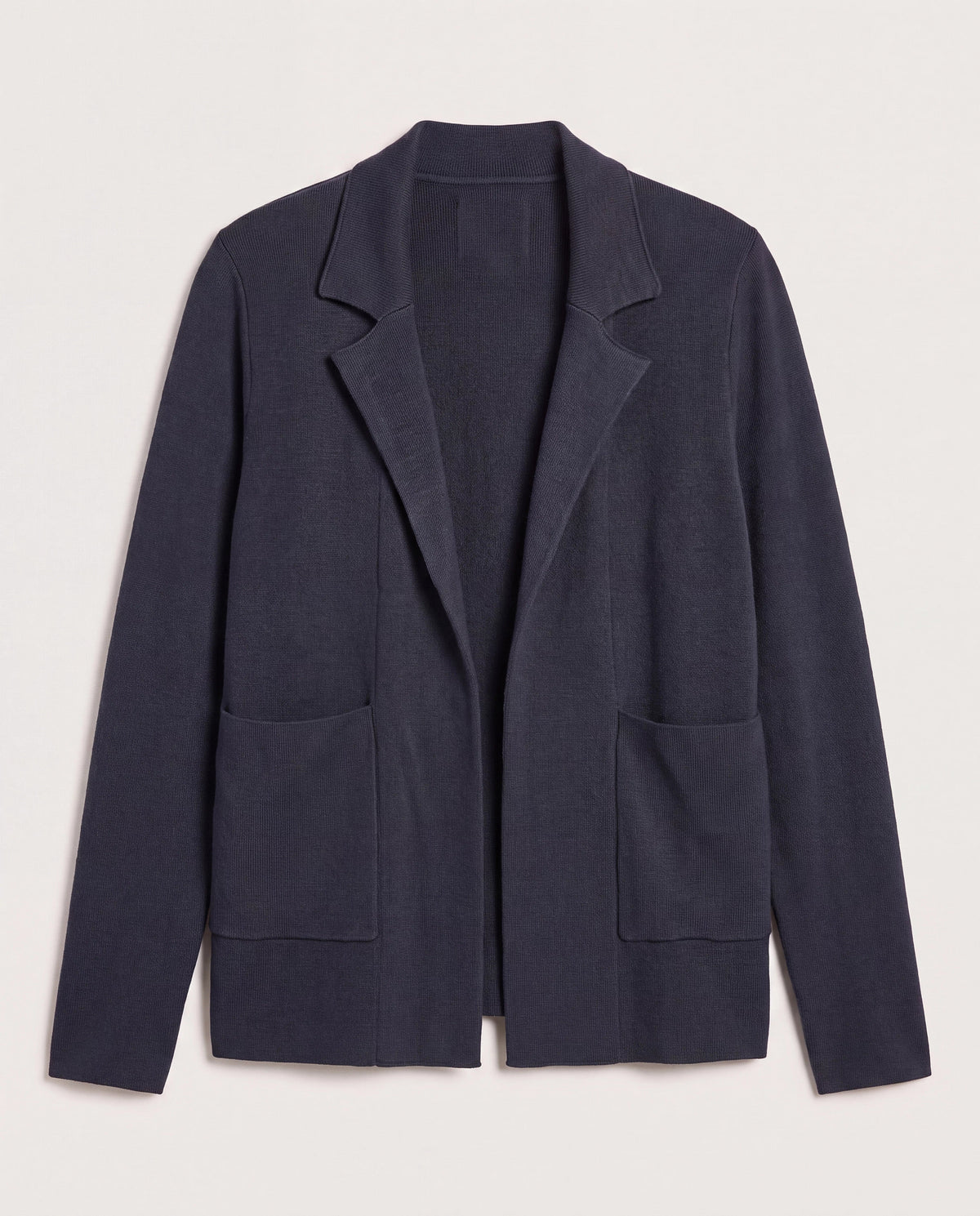 Navy $|& Thread & Supply Naomi Ultra Soft Sweater Jacket - Hanger Detail