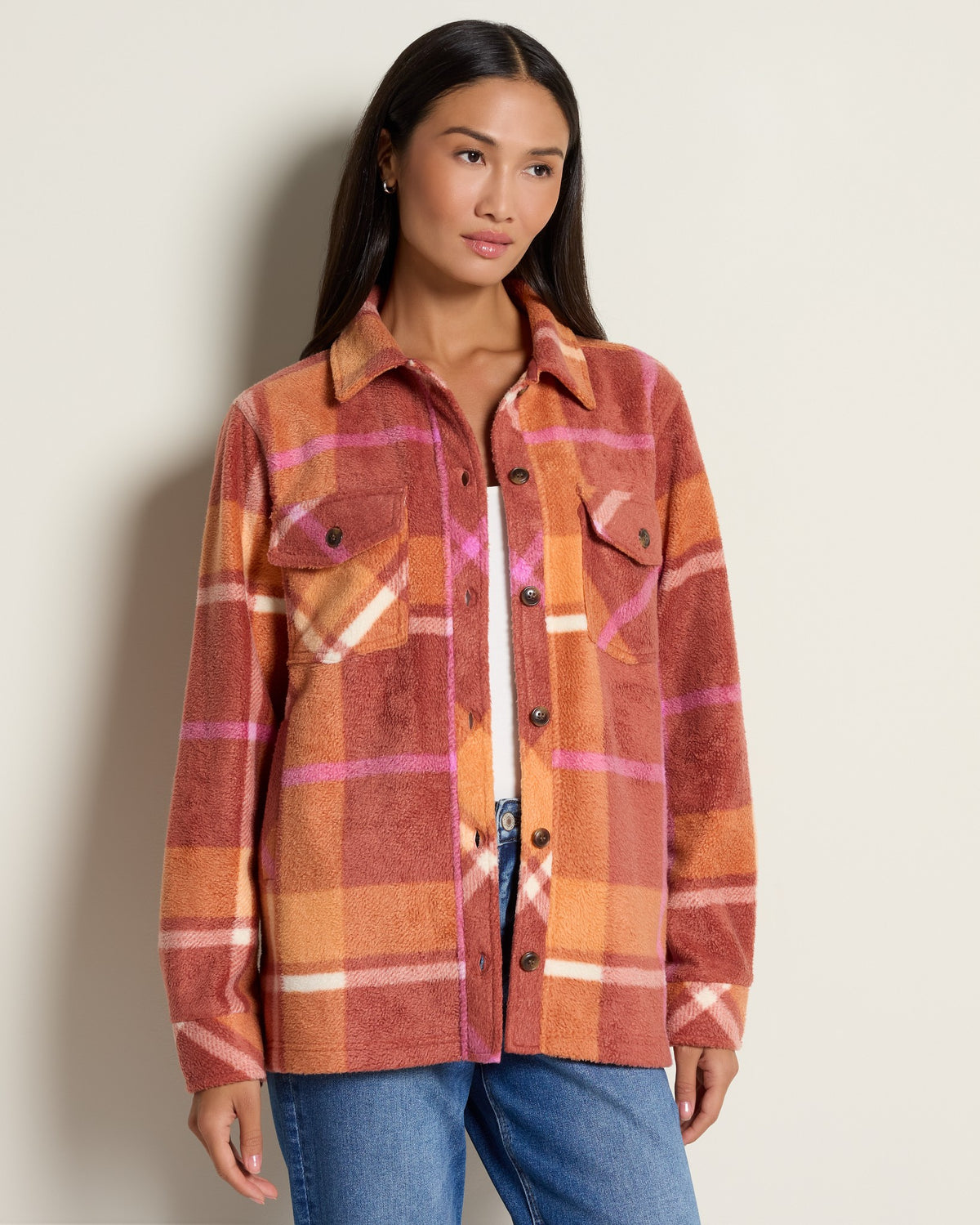 Fuschia Plaid $|& Thread & Supply Santa Fe Jacket - SOF Front