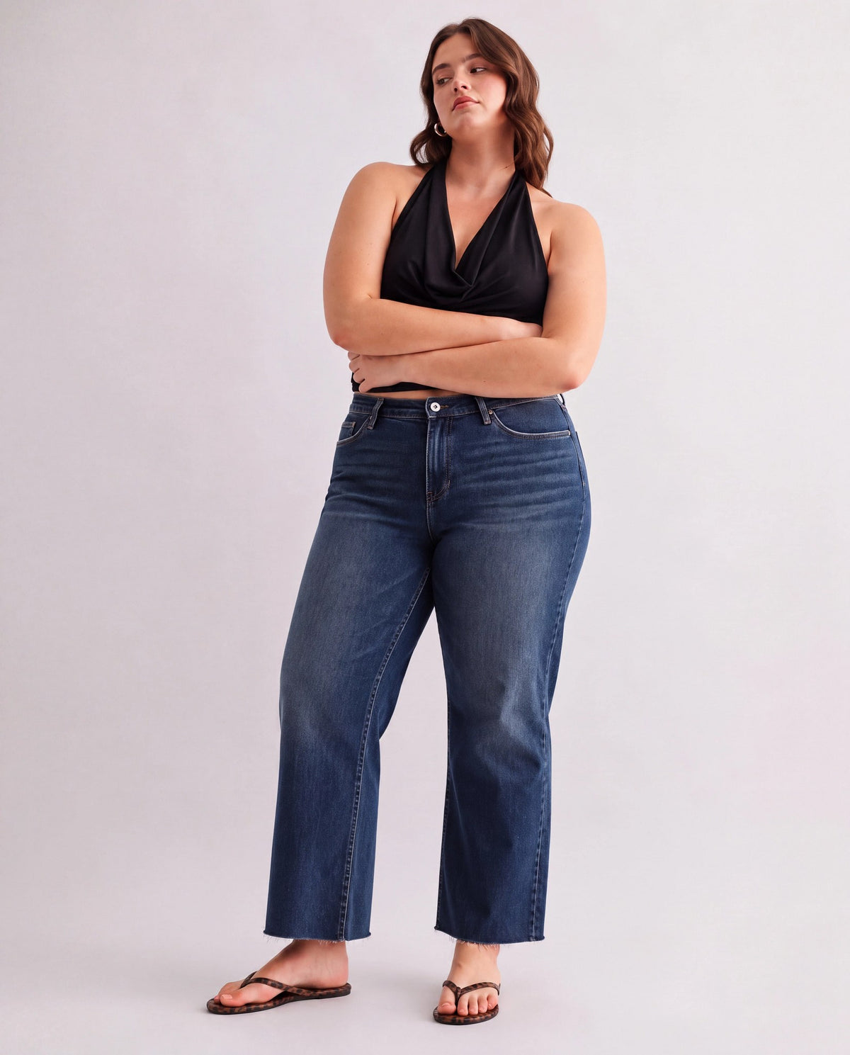 Dark Space $|& Mica Denim High Rise Straight Leg Jeans - VOF Detail