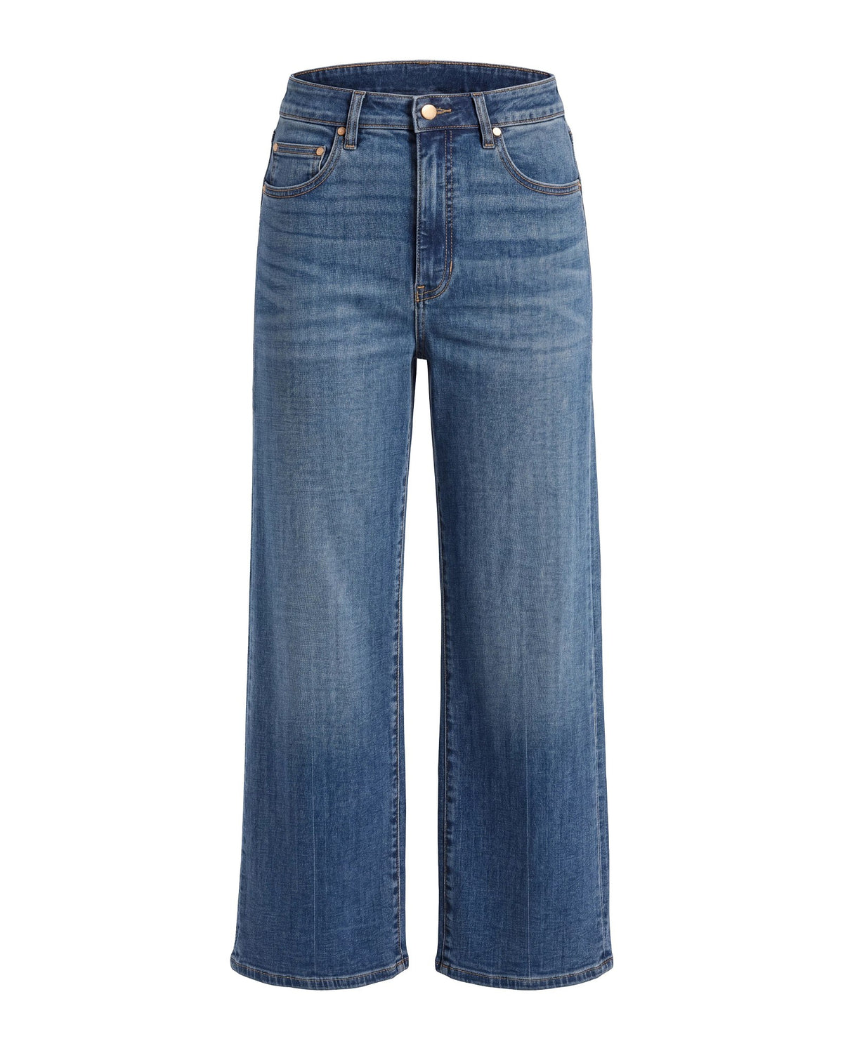 Crest Indigo $|& Liverpool Stride High Rise Wide Leg Jeans - VOF Detail