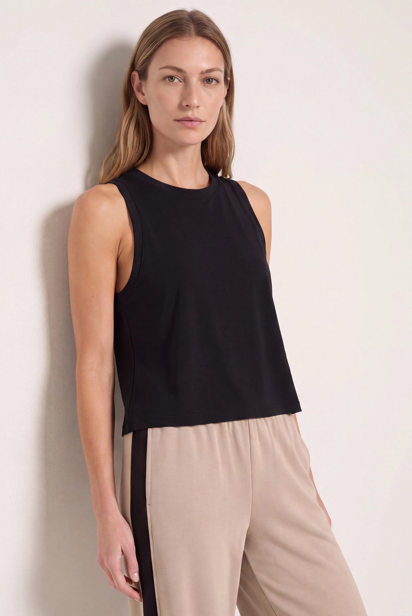 Black $|& Interval FlowHeather Breeze Focus Tank - SOF Front