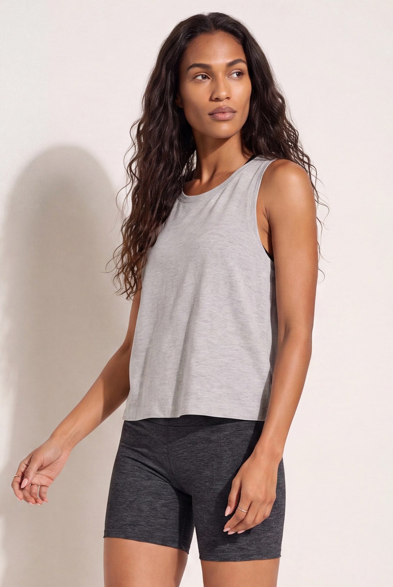 Dove Grey $|& Interval FlowHeather Breeze Focus Tank - SOF Front