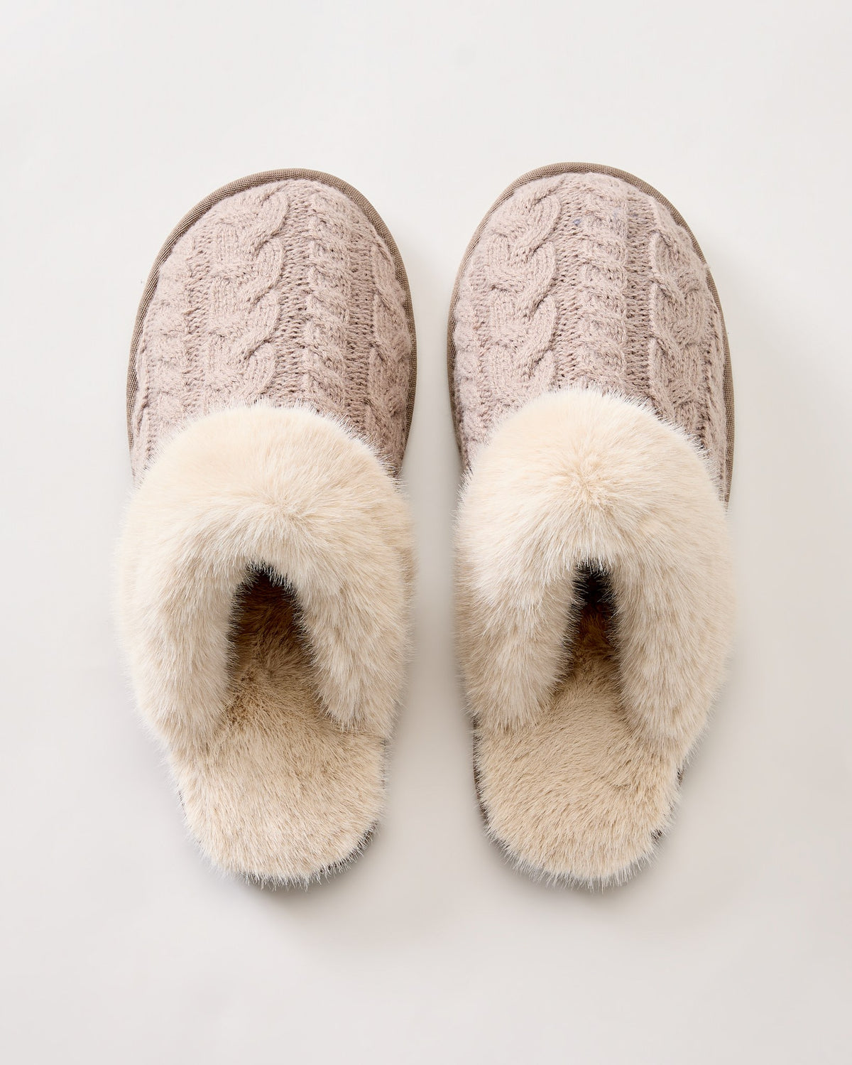 Grey $|& SEAS Nest Cable Knit Slipper - Hanger Detail