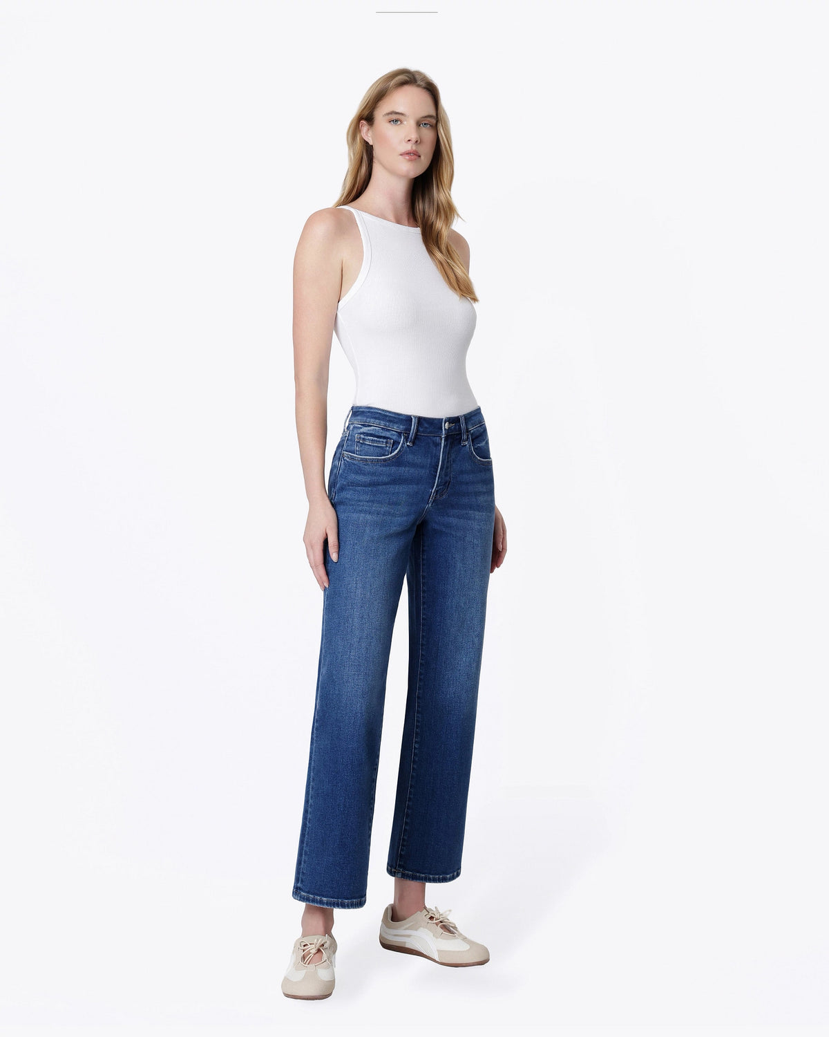 Upstanding $|& Lovervet High Rise Slim Wide Leg Jeans - Hanger Front