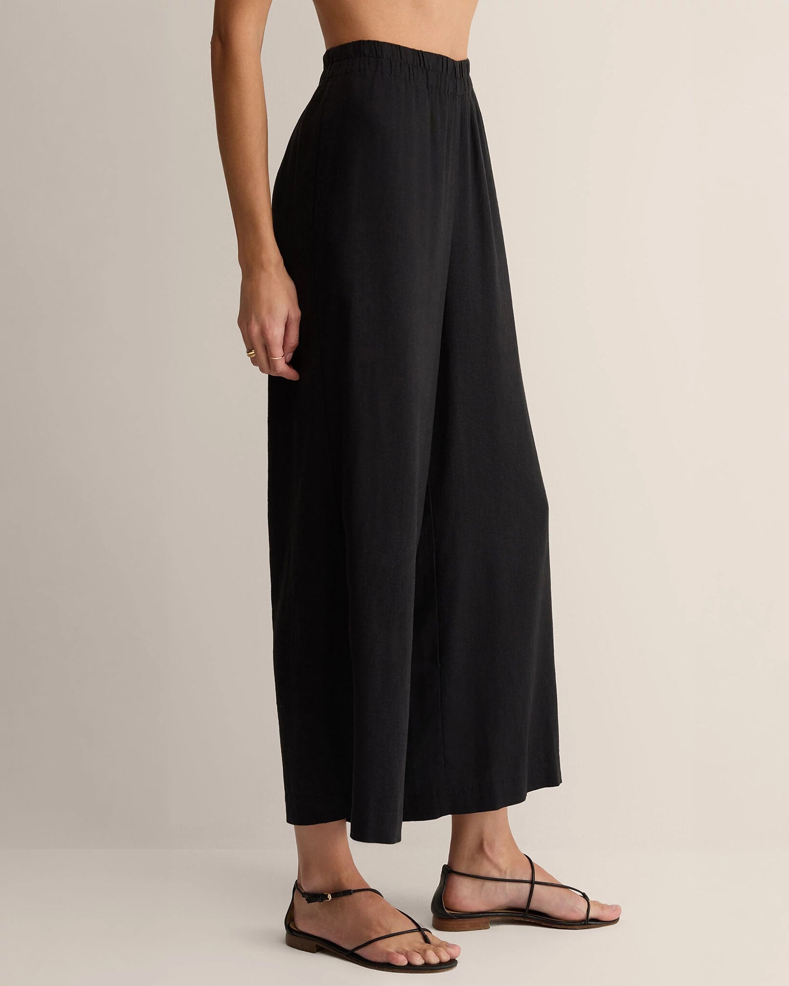 Black $|& Z Supply Scout Linen Pant - Hanger Front