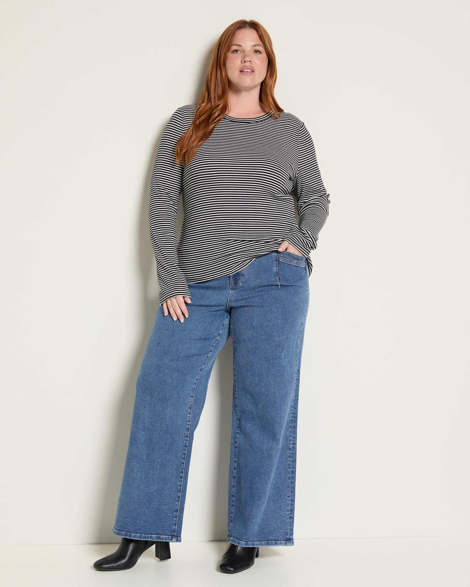 Black Cream Stripe $|& Thread & Supply Jess Top - UGC On Fig