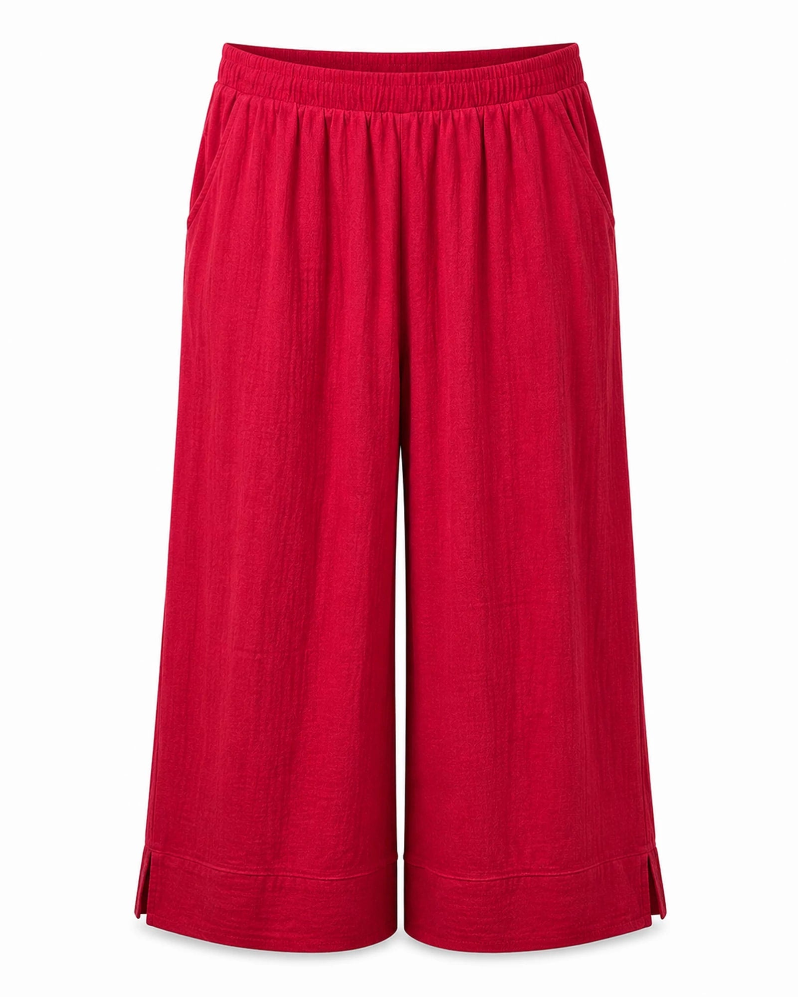 Red $|& W. by Wantable Gauze Wide Leg Pant - Hanger Side