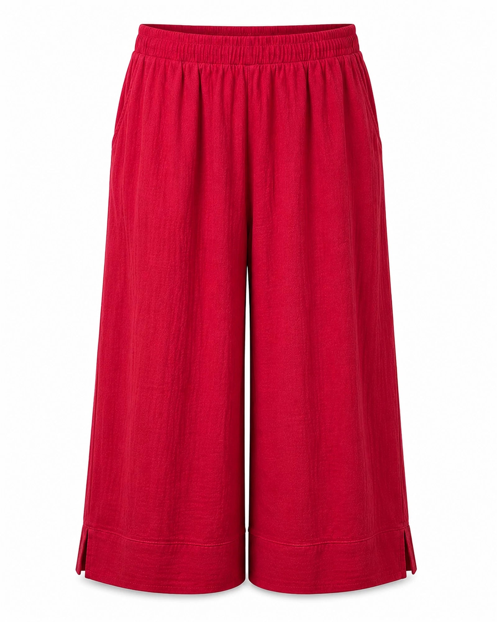 Red $|& W. by Wantable Gauze Wide Leg Pant - VOF Detail