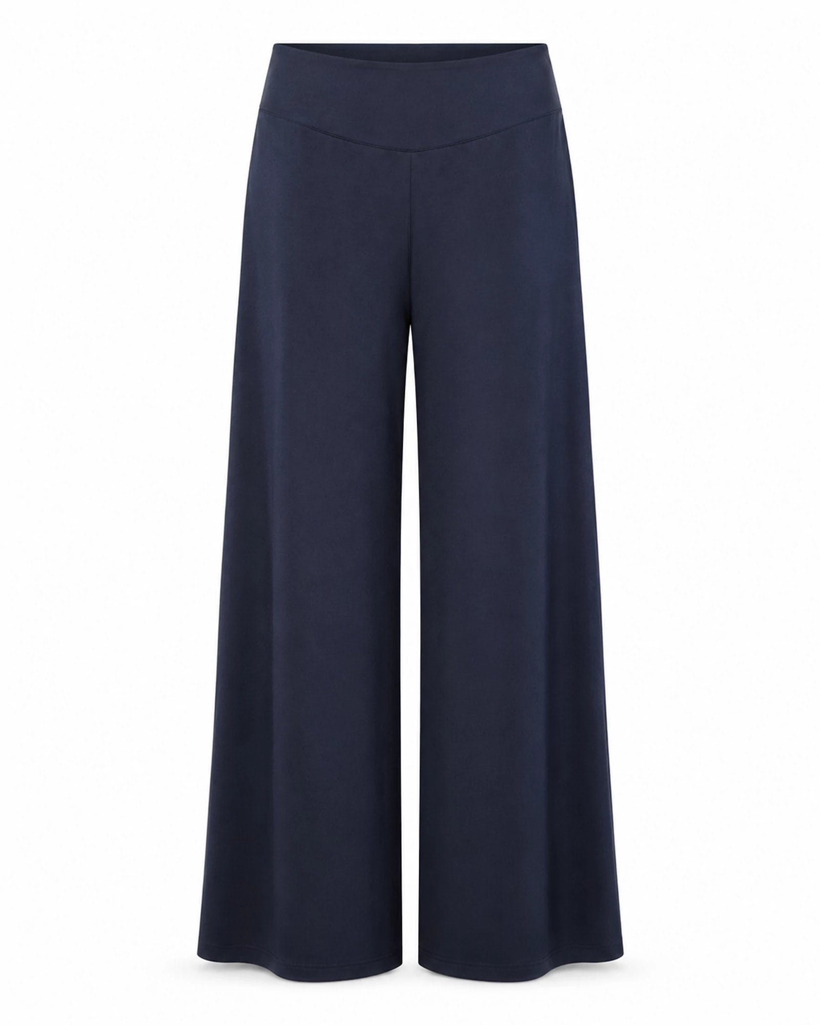 Navy $|& W. by Wantable Scuba Knit Wide Leg Pant - Hanger Side