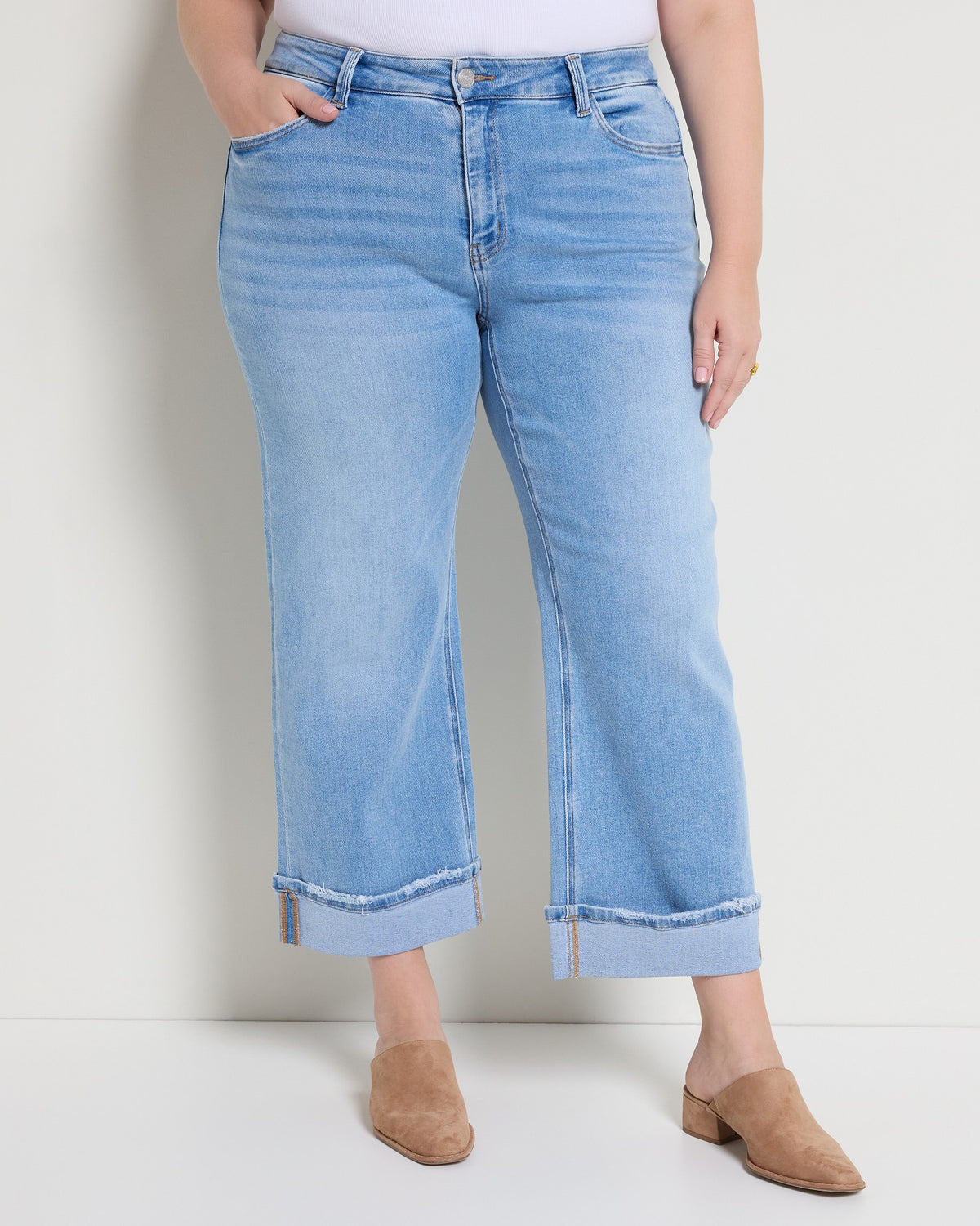 Energetic $|& Lovervet Mid Rise Cuffed Slim Wide - SOF Front