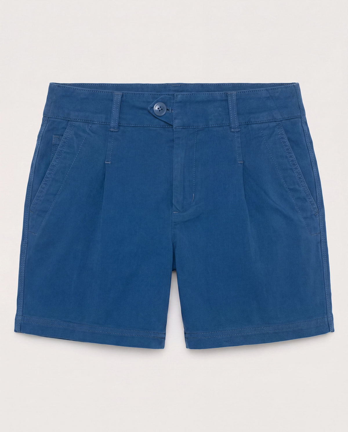 Goddess Blue $|& Liverpool Pleated Trouser Short - Hanger Detail