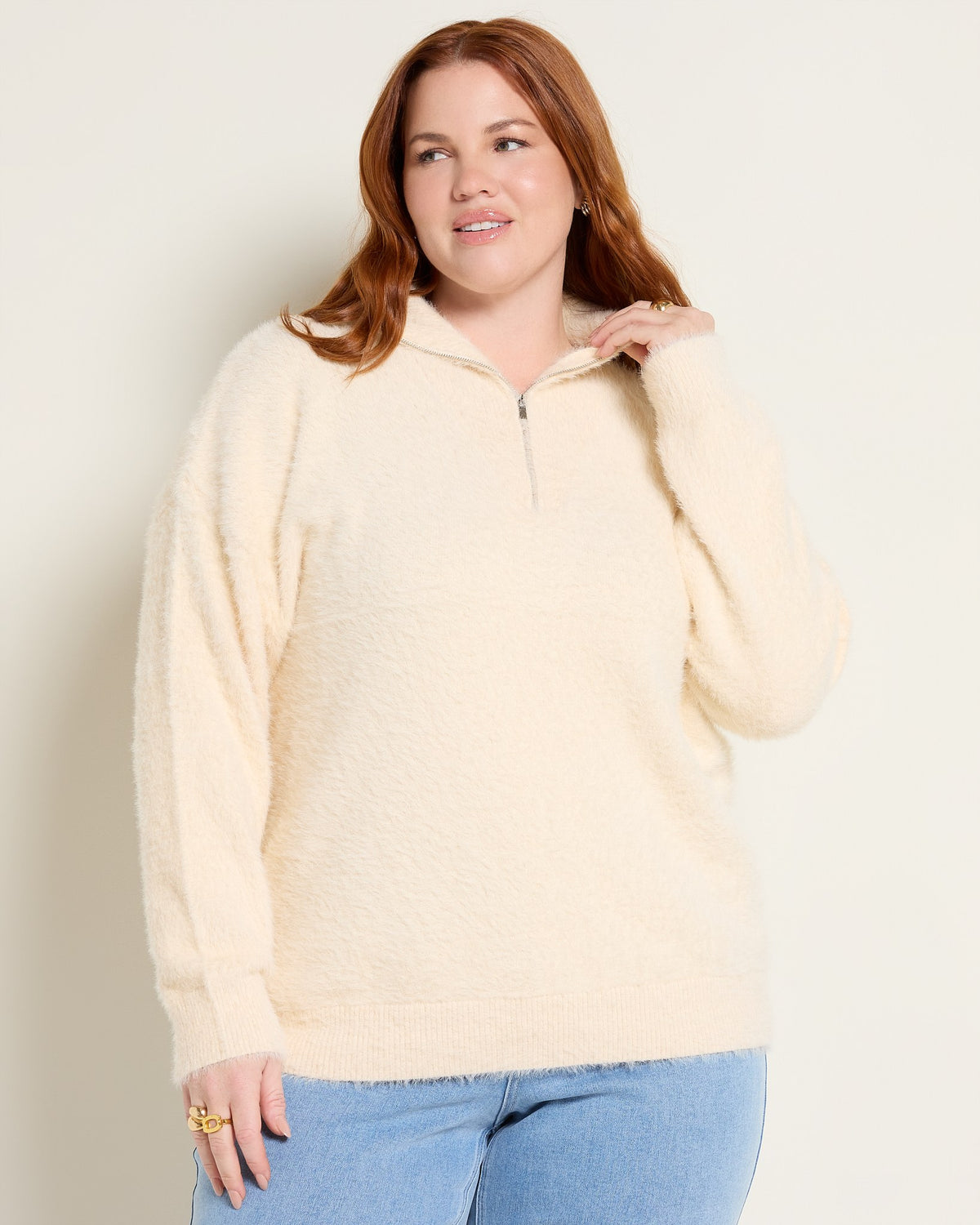 Almond $|& Herizon Cozy-Up Sweater - SOF Front