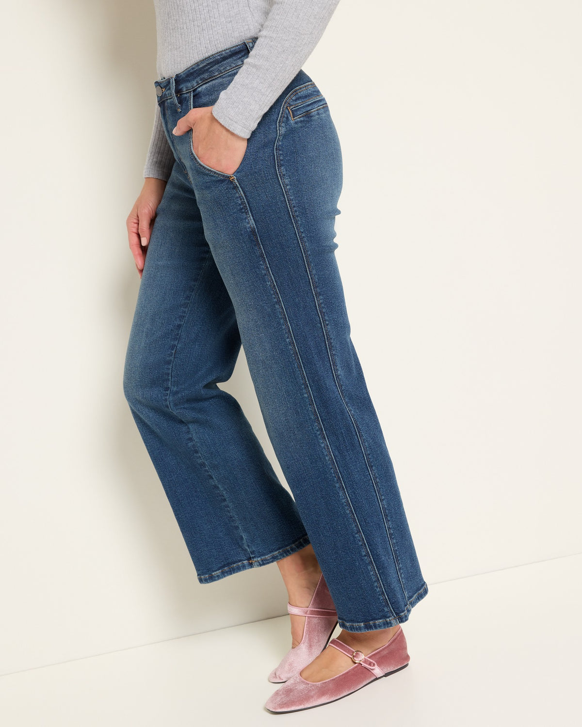 Rip Tide $|& SEAS Beck High Rise Wide Leg - SOF Full Front