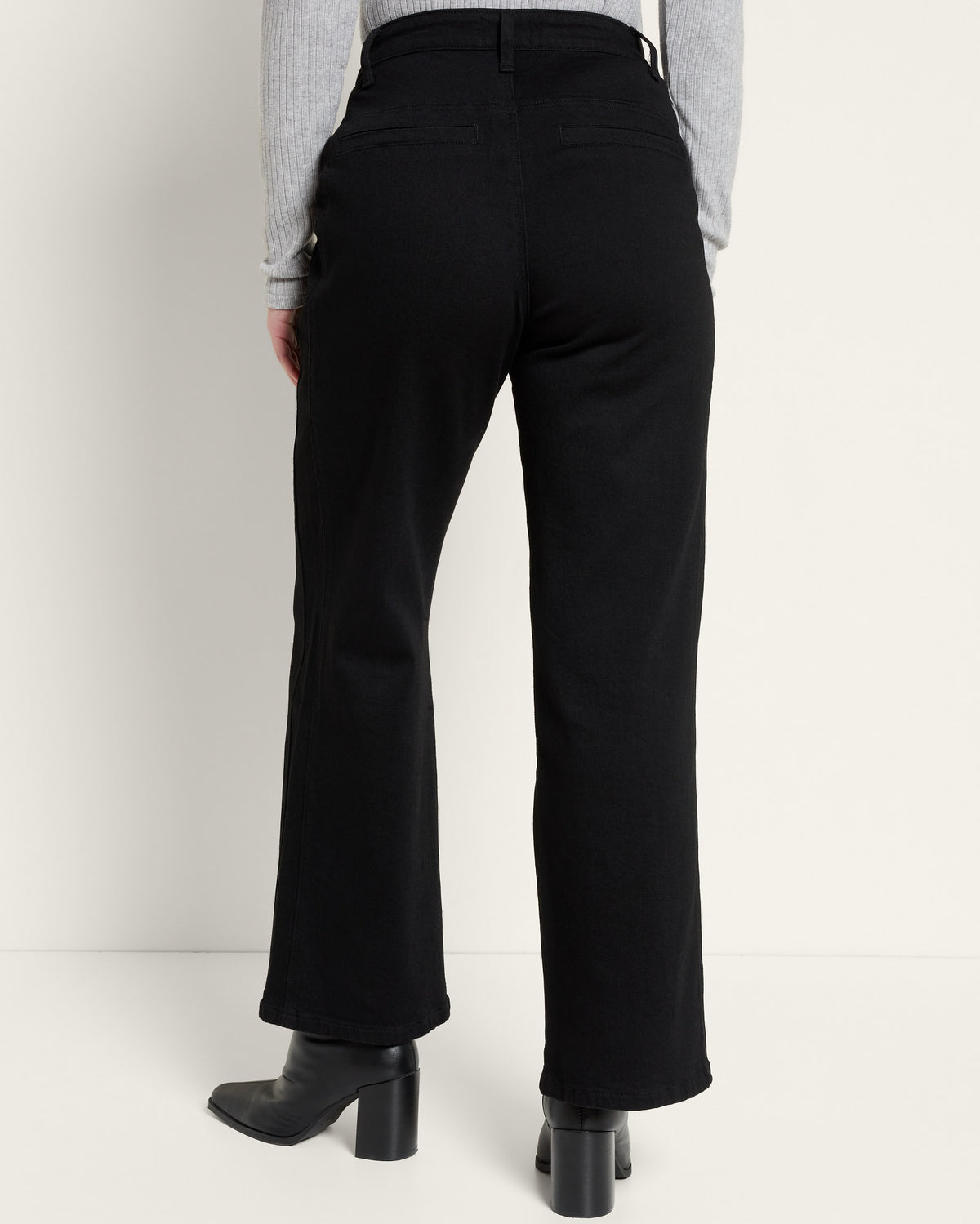 Black $|& SEAS Beck High Rise Wide Leg - SOF Back