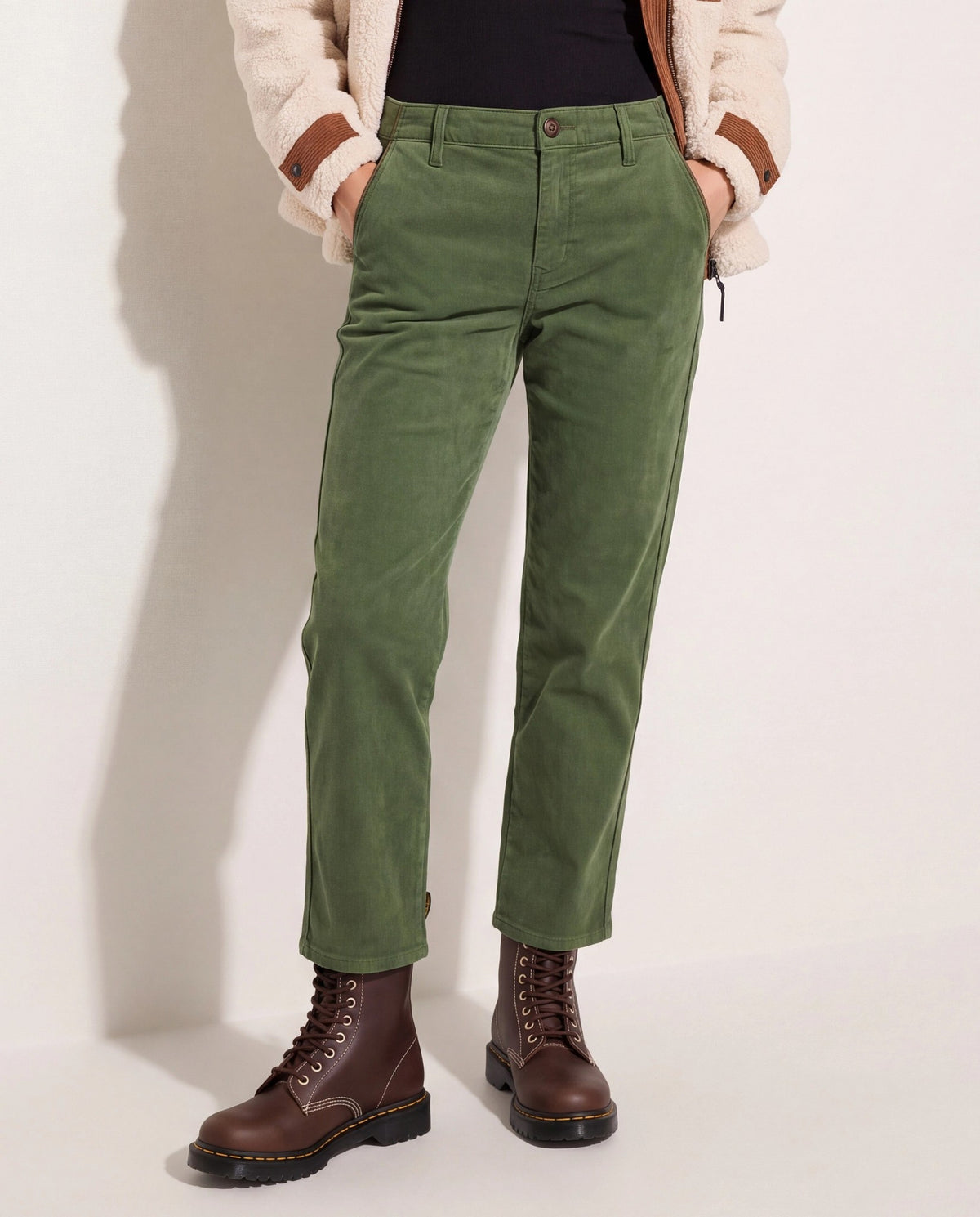Fern $|& Herizon Elle Piped Mid Rise Ankle Pant - SOF Front
