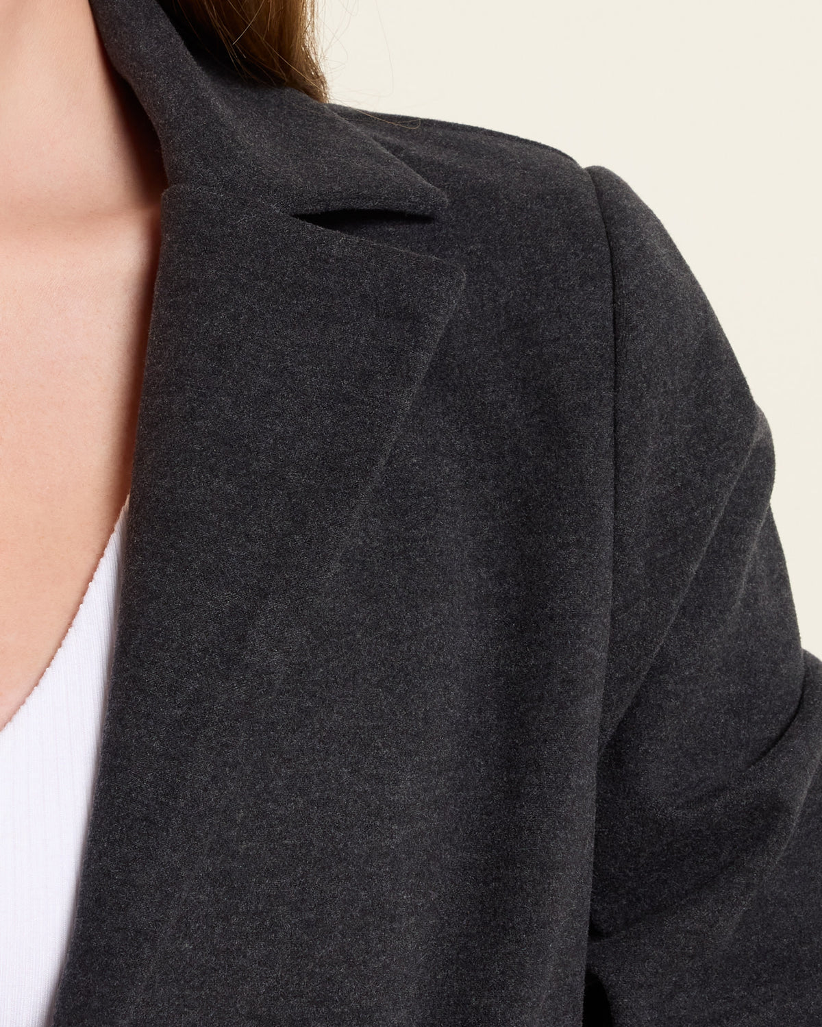 Black $|& Citrus Isabella Sweater Knit Blazer - SOF Full Front