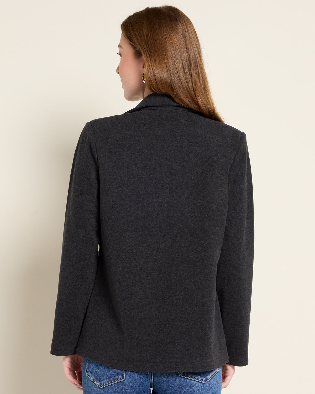 Black $|& Citrus Isabella Sweater Knit Blazer - SOF Back