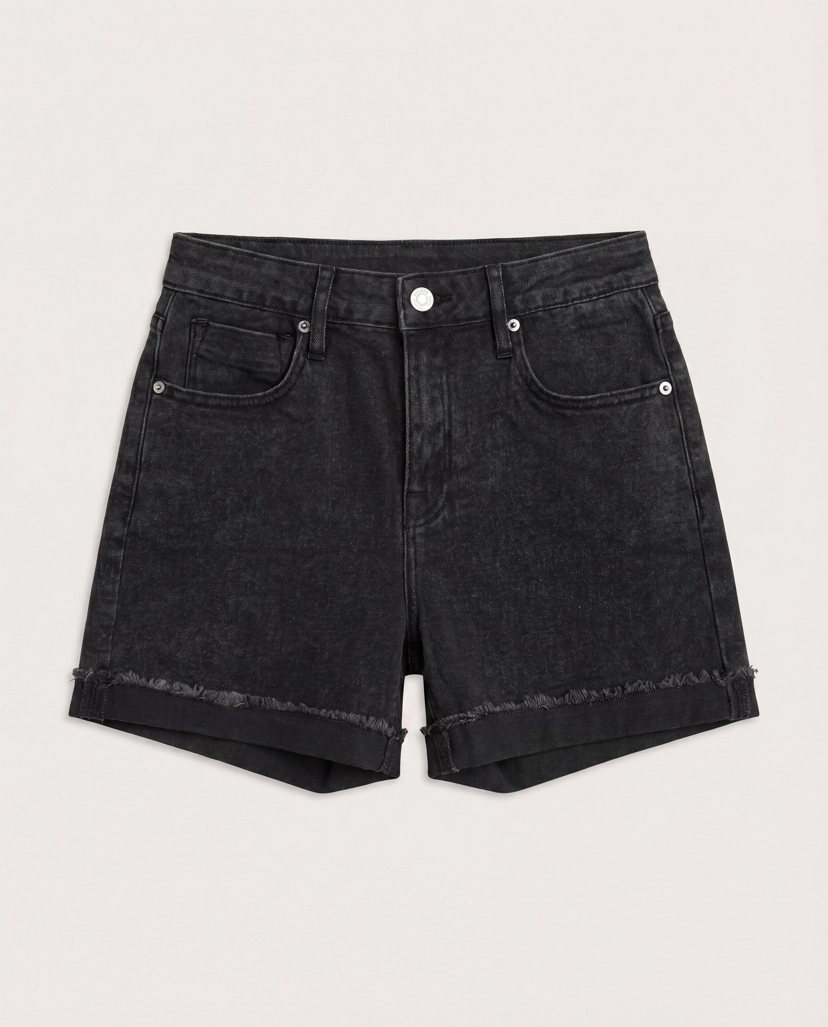 Washed Black $|& Vigoss Mid Rise Cuffed Short - Hanger Detail