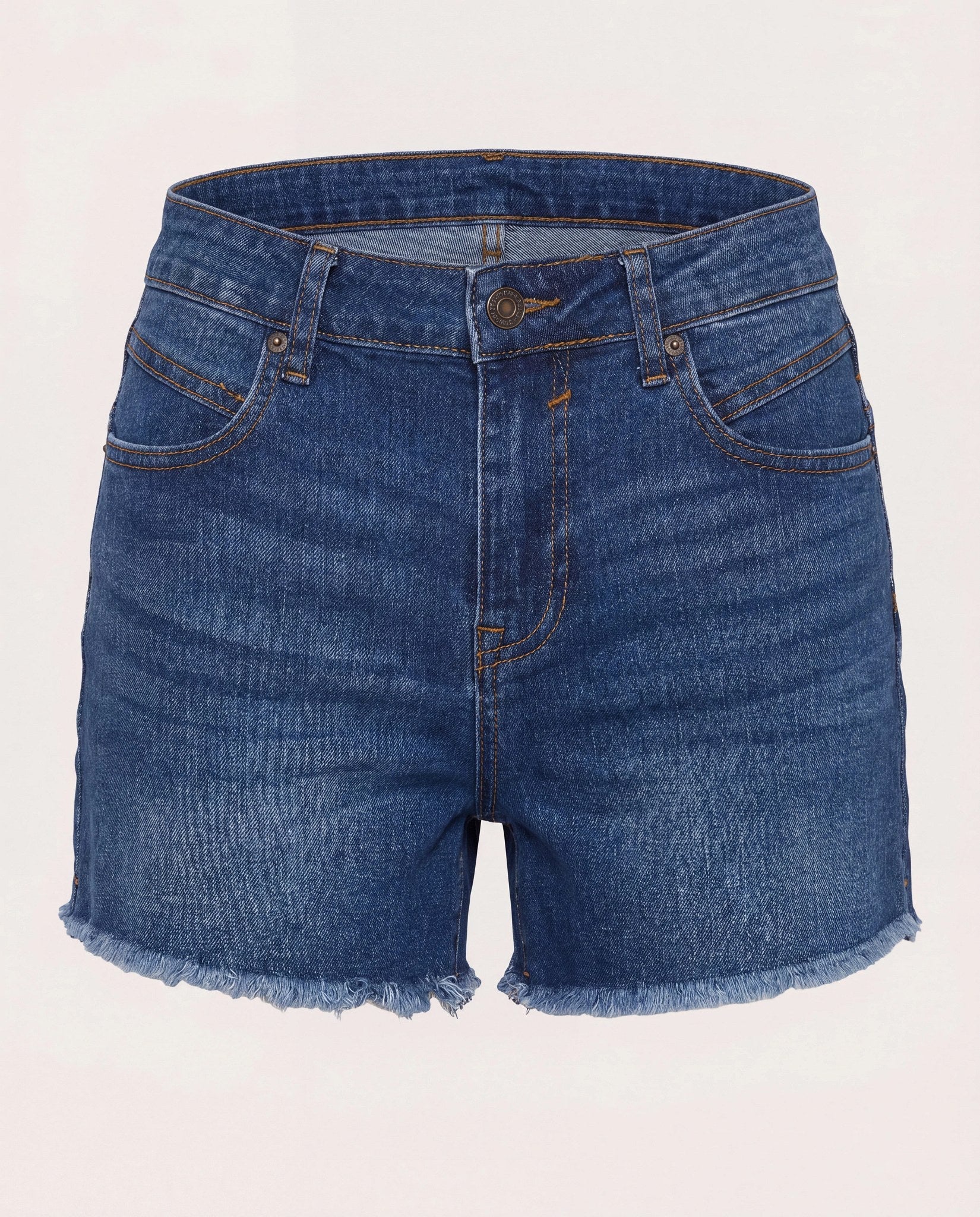 Dark Wash $|& Vigoss Seam Detail Cut Off Short - Hanger Detail
