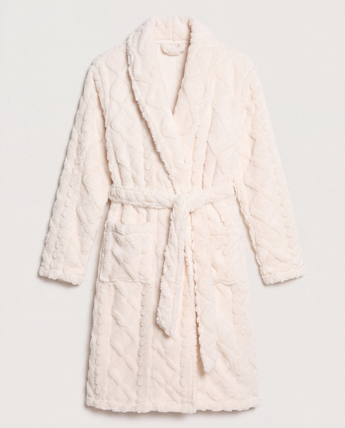 Cream $|& SEAS Cozy Saturdays Robe - Hanger Detail