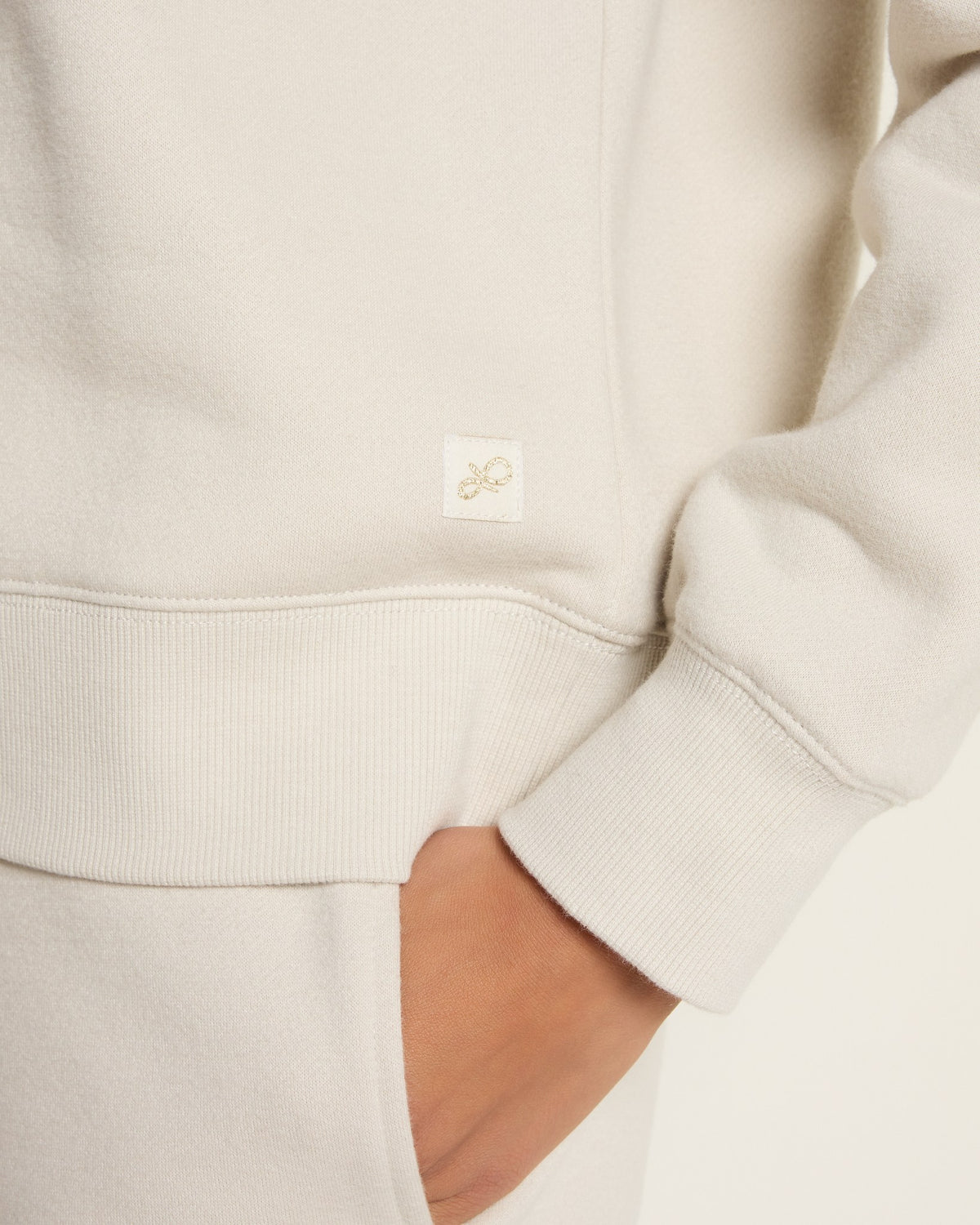 Cream $|& Interval All Star Team 1/4 Zip Pullover - VOF Front