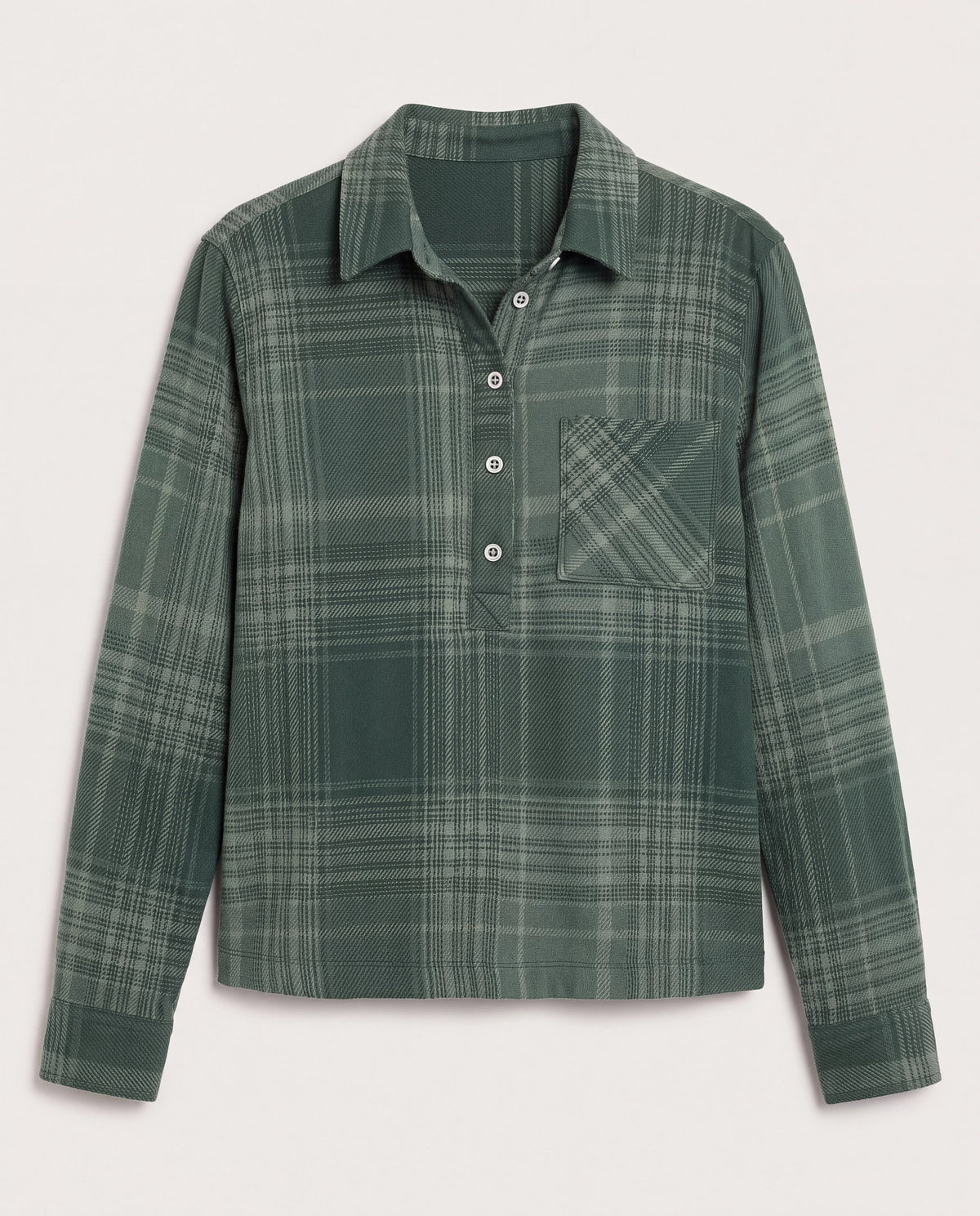 Pine Plaid $|& SEAS Amber Button Down Plaid - Hanger Detail