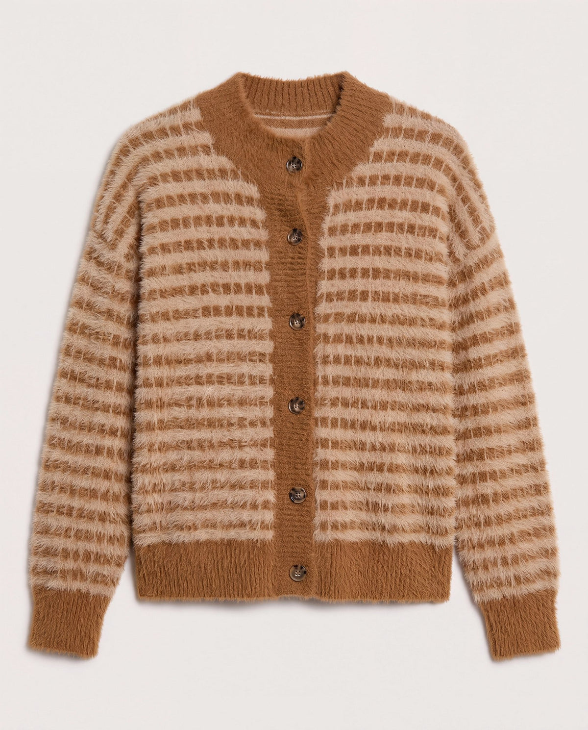 Wet Sand $|& SEAS Aster Turtleneck Cardigan - Hanger Detail