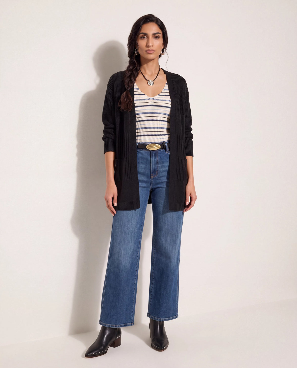 Black $|& SEAS Emma Drop Sleeve Cardigan - UGC On Fig