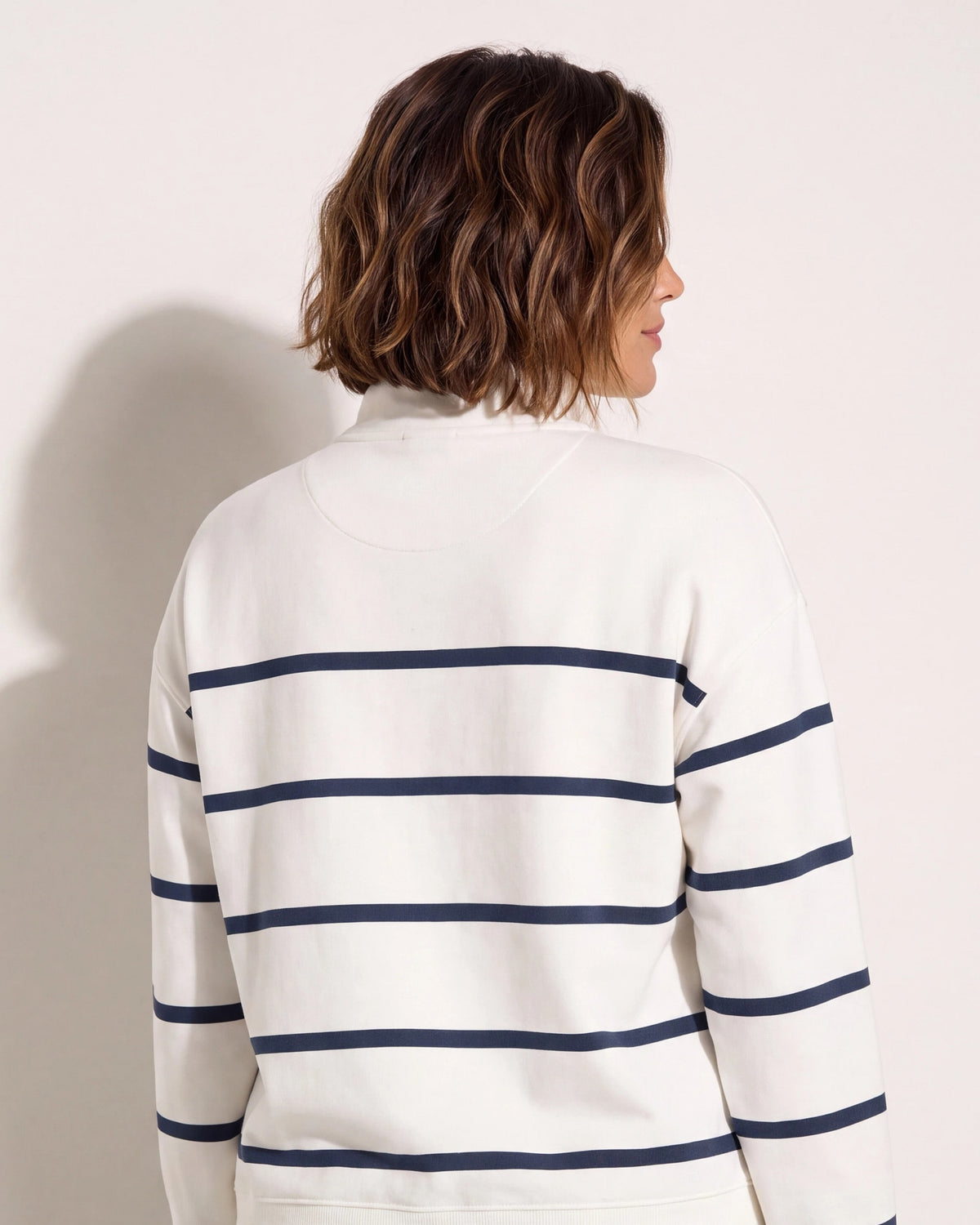Cream Navy $|& Thread & Supply Loma Pullover - SOF Back