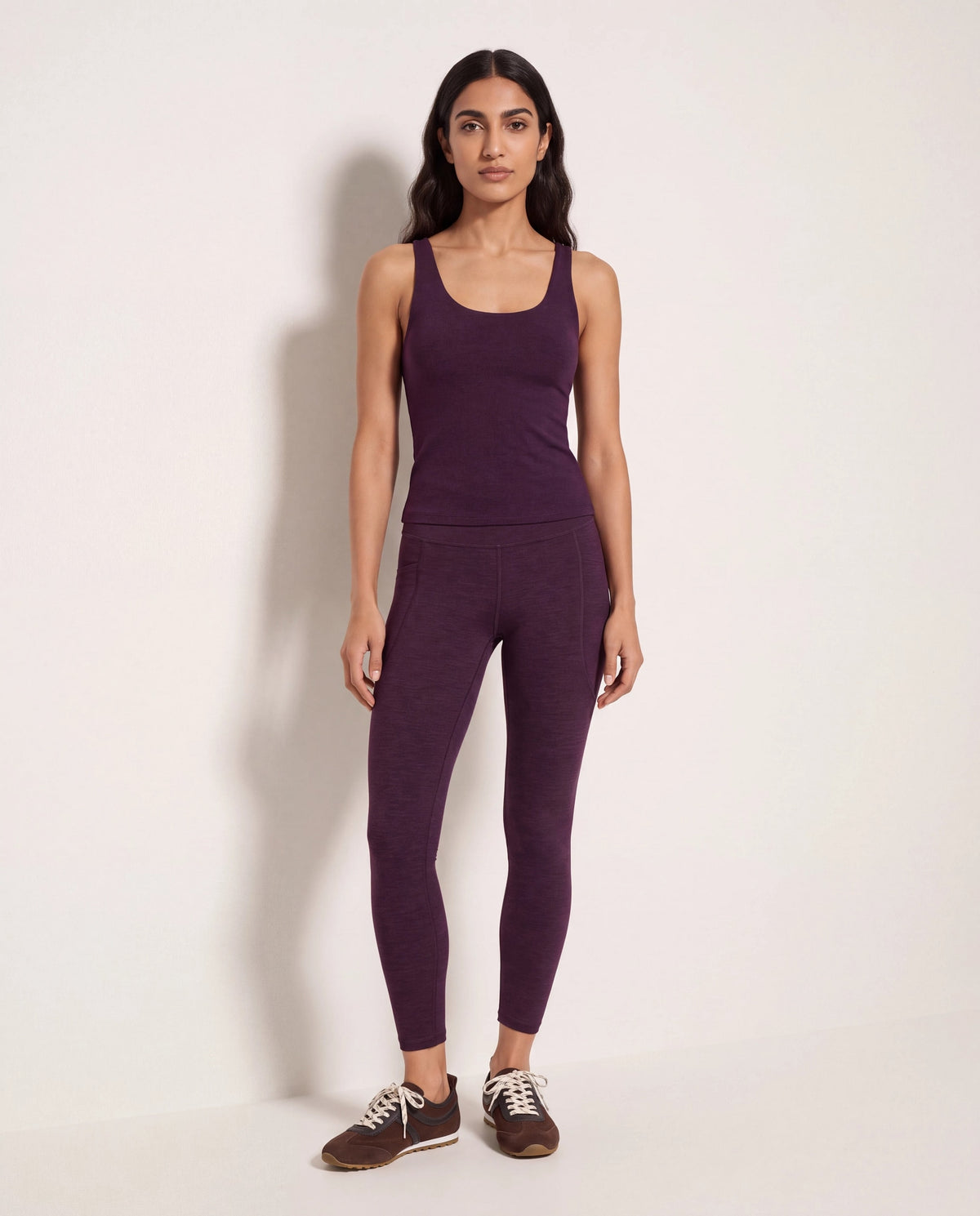 Plum Heather $|& Interval Flowheather Harper High Hip Tank - UGC On Fig