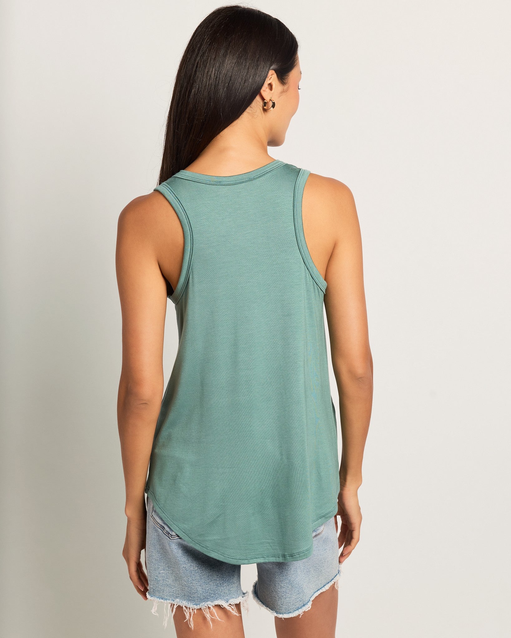 Sagebrush Green $|& W. by Wantable The Anywhere Essential Tank - SOF Back