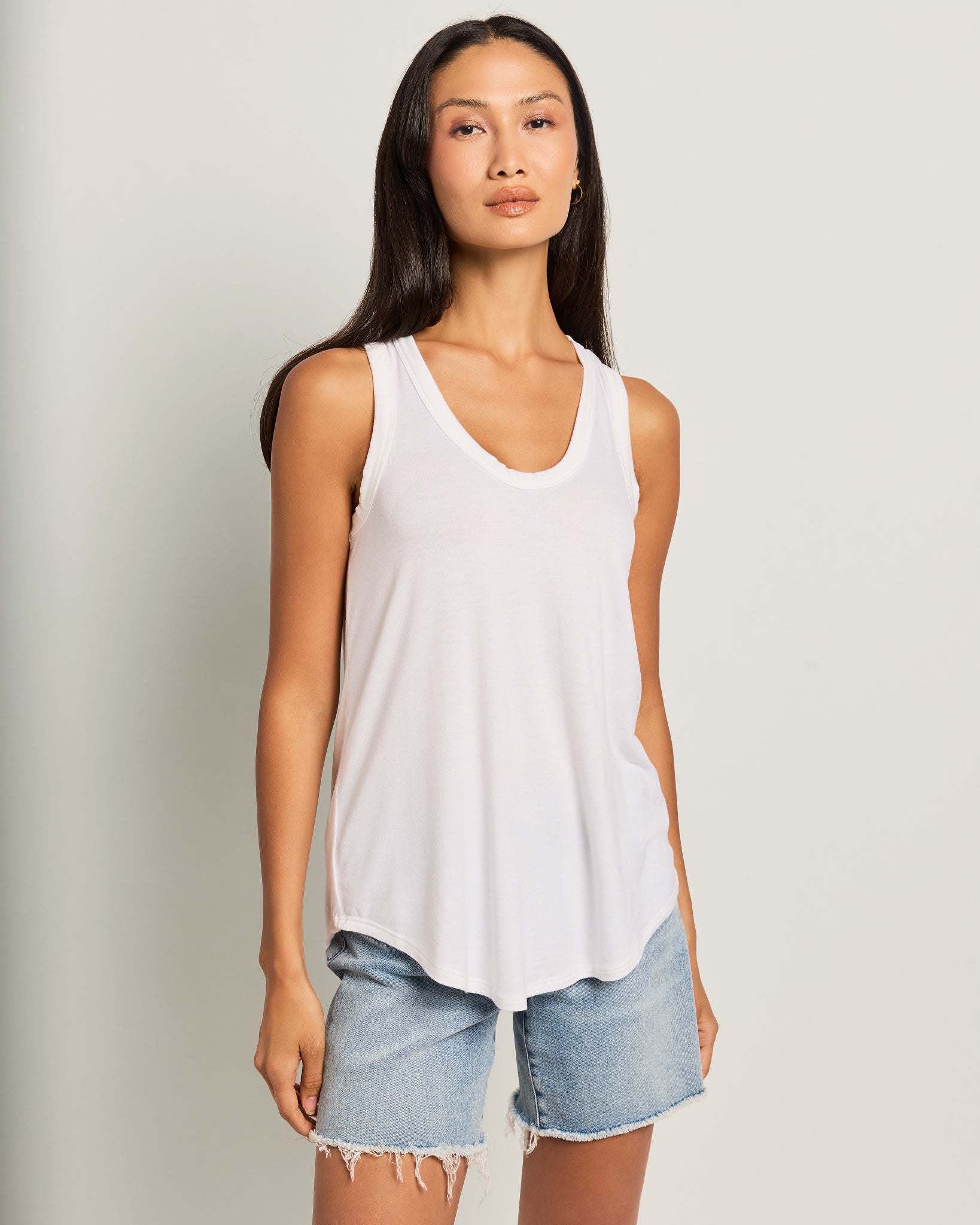 Optic White $|& W. by Wantable The Anywhere Essential Tank - SOF Front