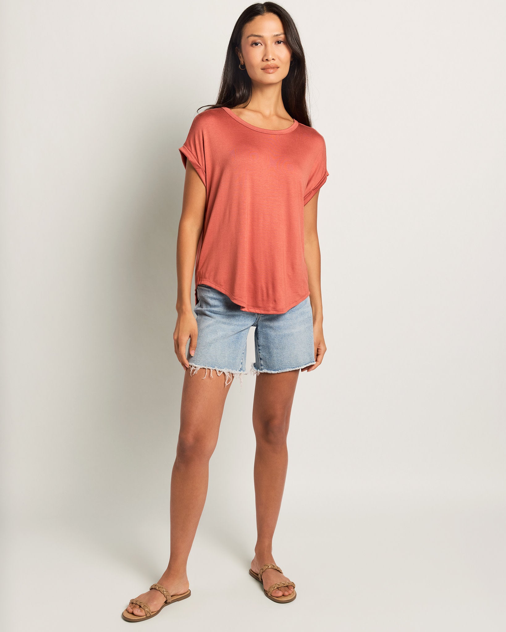 Etruscan Red $|& W. by Wantable The Dolman Easy Tee - UGC On Fig