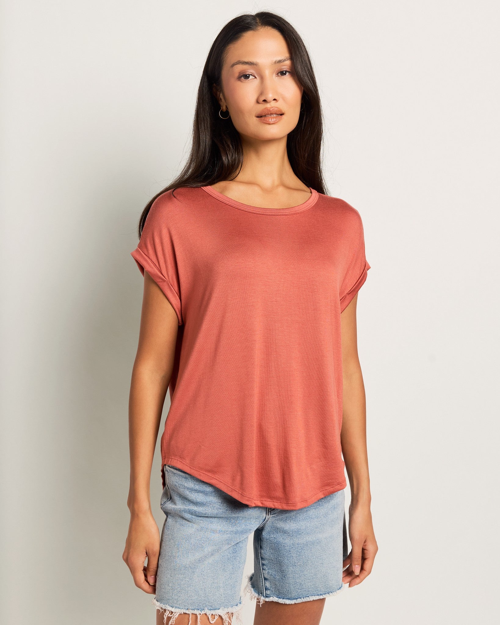 Etruscan Red $|& W. by Wantable The Dolman Easy Tee - SOF Front