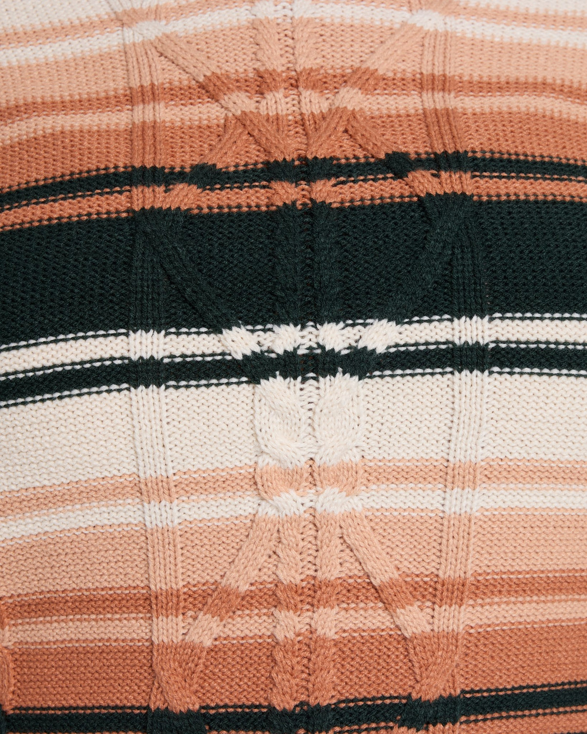 Pine Stripe $|& SEAS Starry Cable Knit Sweater - SOF Detail