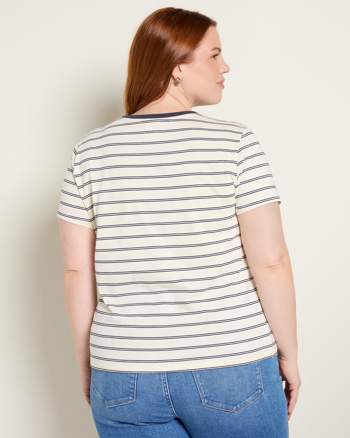 Jean Blue Stripe $|& Thread & Supply Asher Tee - SOF Back