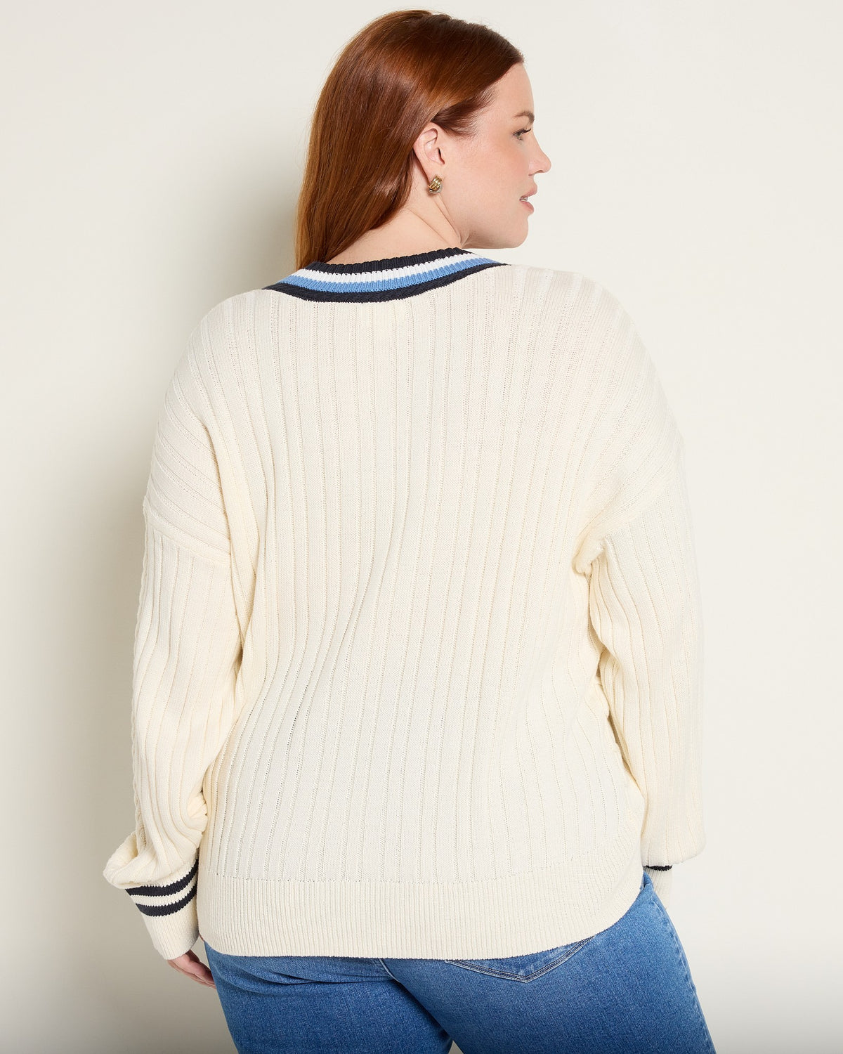 Ivory Multi $|& Thread & Supply Carlee Sweater - SOF Back
